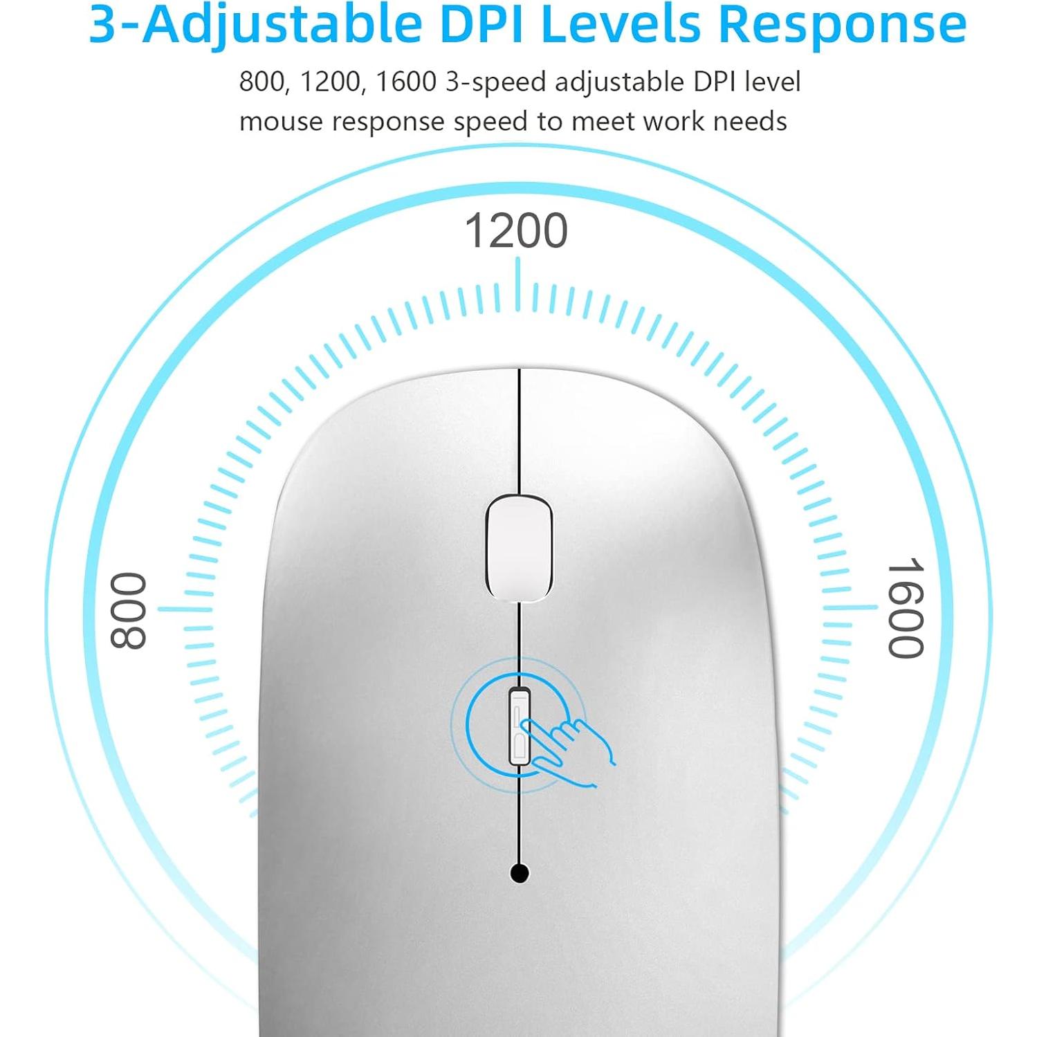 Ratón Inalámbrico Vxeei Doble Modo Bluetooth 5.2 y USB 2.4GHz