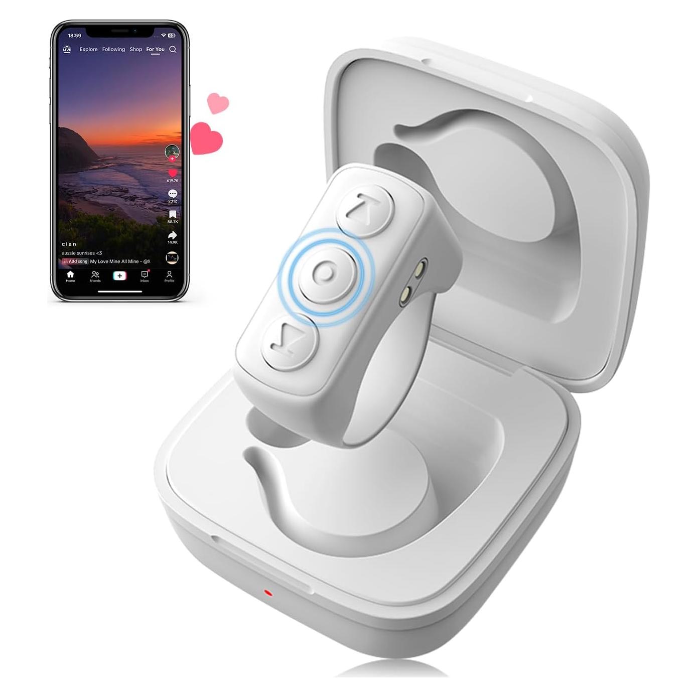 Anillo de Desplazamiento Remoto BIFTU D01 Pro - Control Bluetooth Blanco