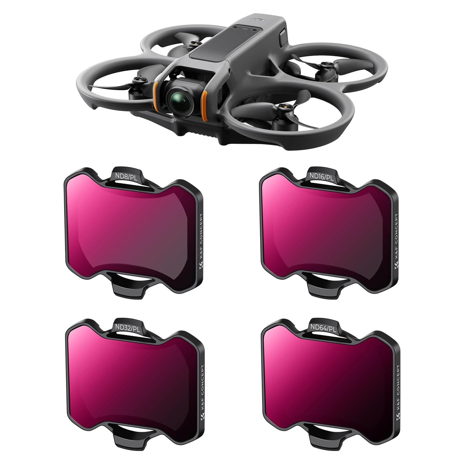 Set de Filtros ND/PL K&F Concept para DJI Avata 2 - 4 Piezas