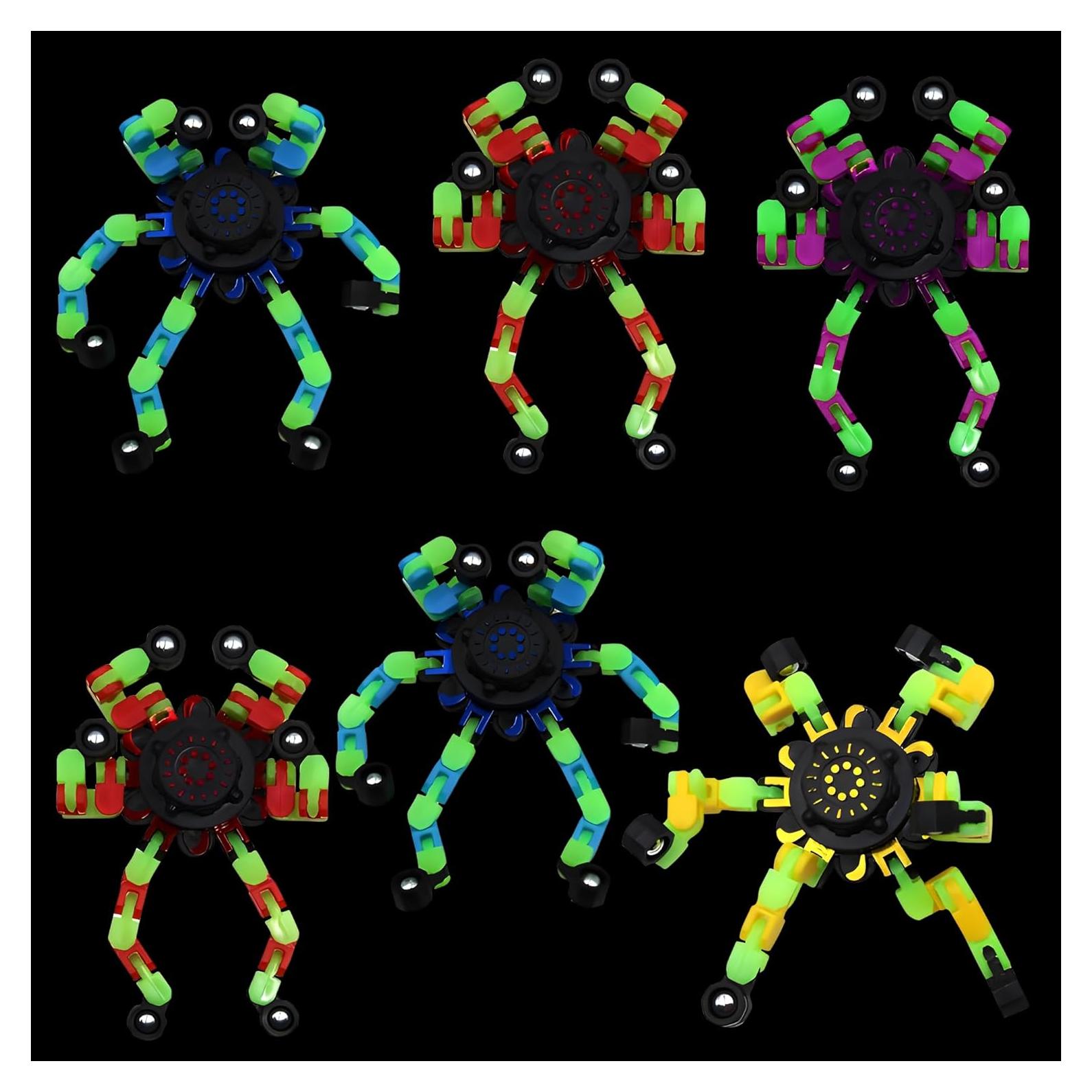 Fidget Spinner Robot Transformable Zebo 6 Paquete Alivio Estrés