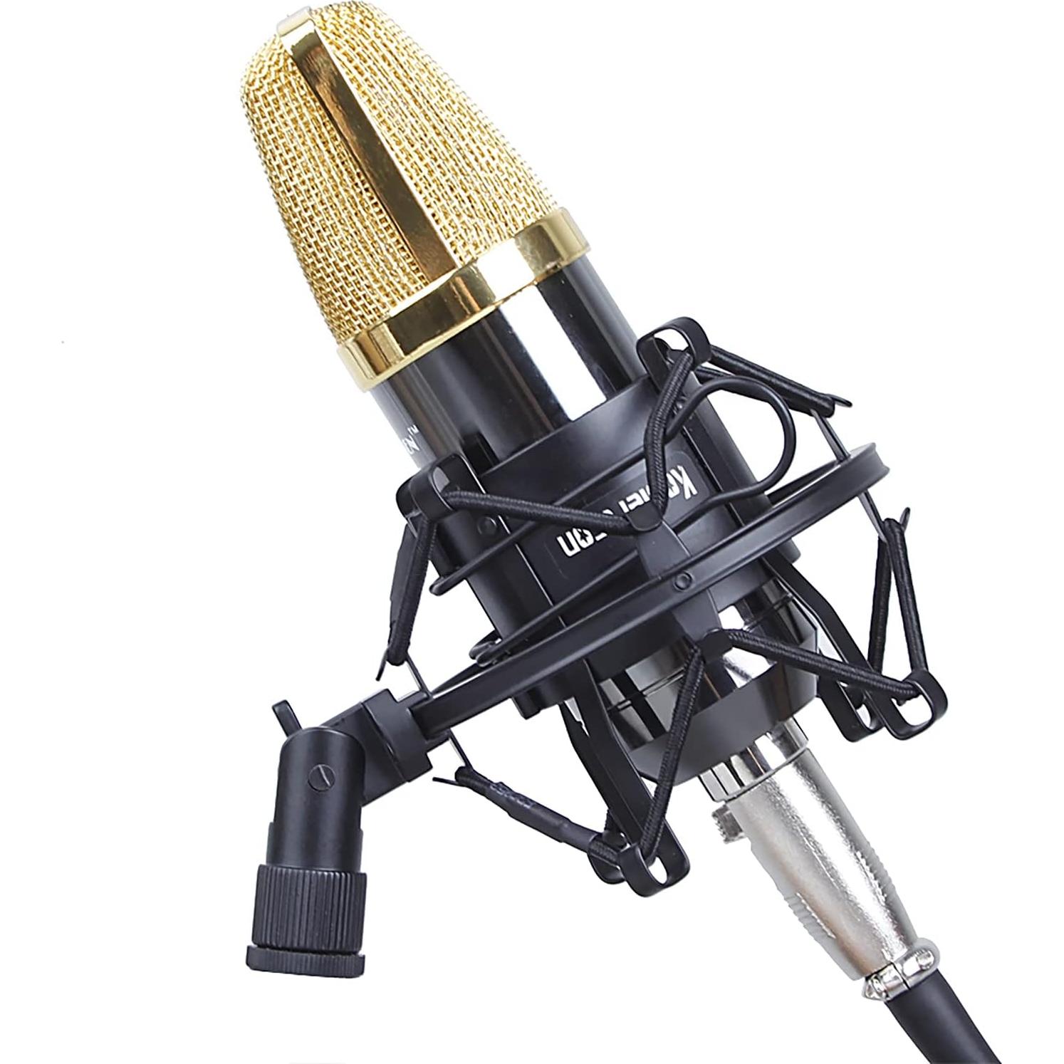 Soporte de micrófono Koolertron 50mm anti-vibración negro