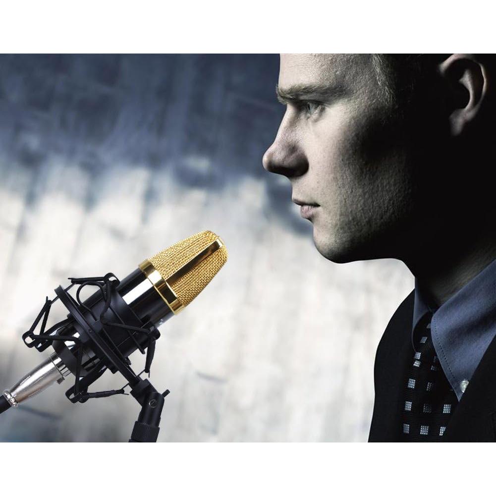 Soporte de micrófono Koolertron 50mm anti-vibración negro