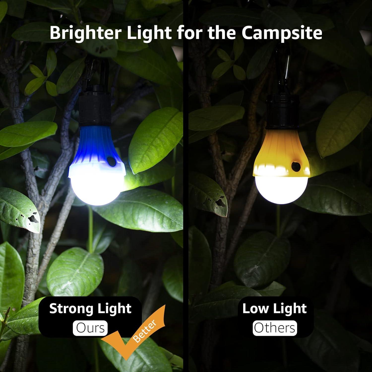 Linterna LED Lepro para Camping, 3 Modos, 4 Paquetes