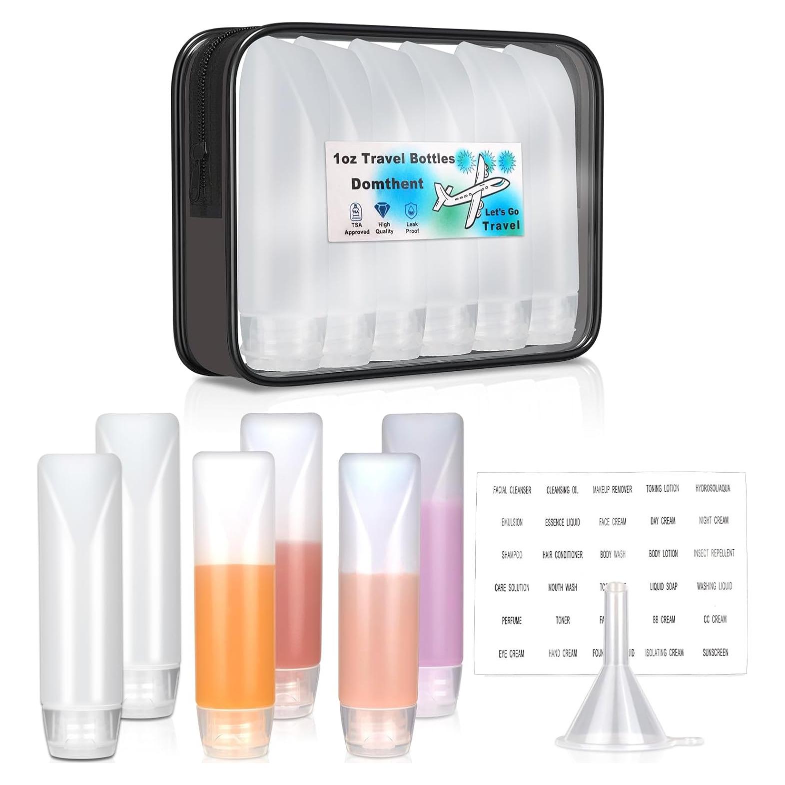 Juego de 13 Botellas de Viaje Domthent 29.57ml A Prueba de Fugas