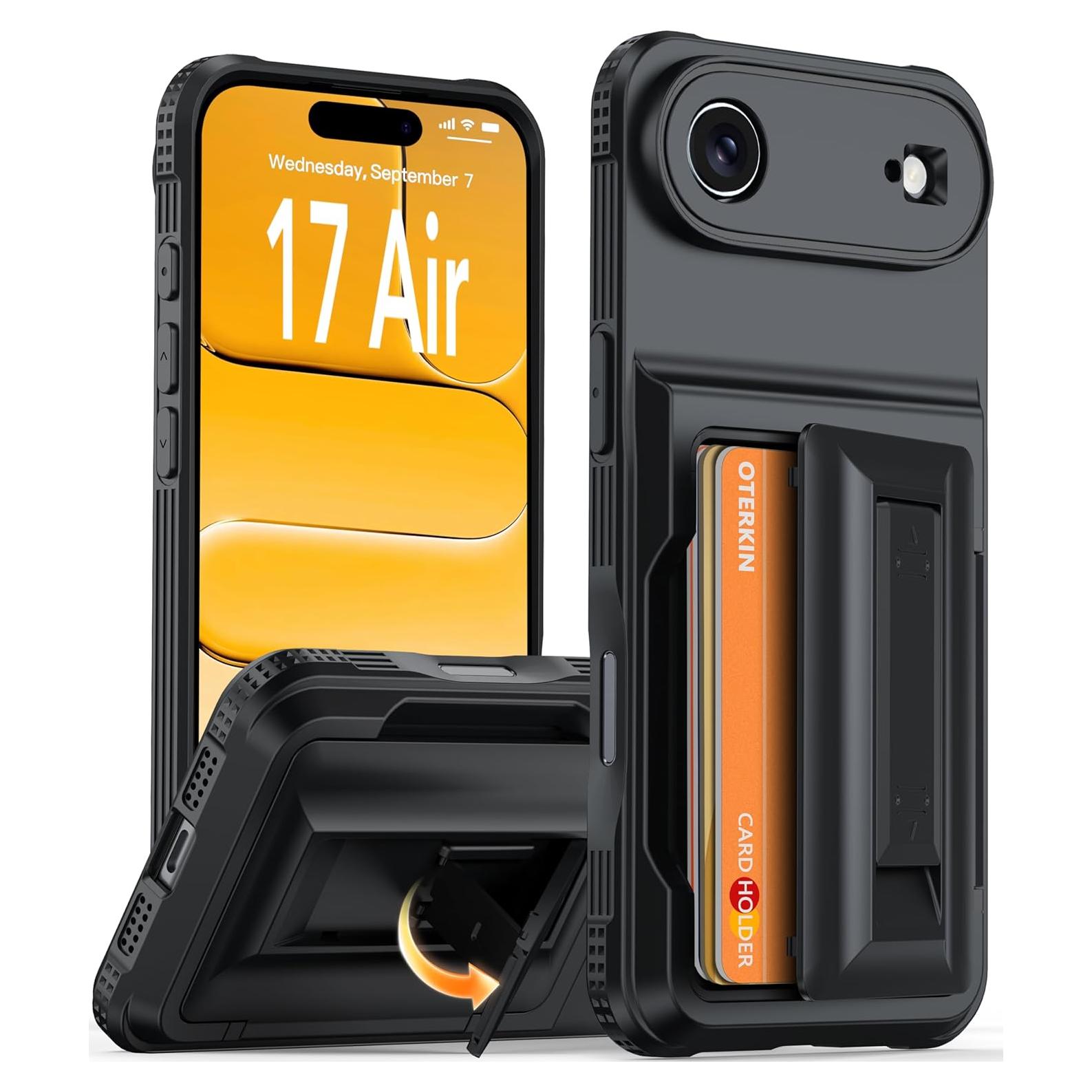 Funda de Cartera Oterkin para iPhone 17 Air 6.5" Negro con RFID