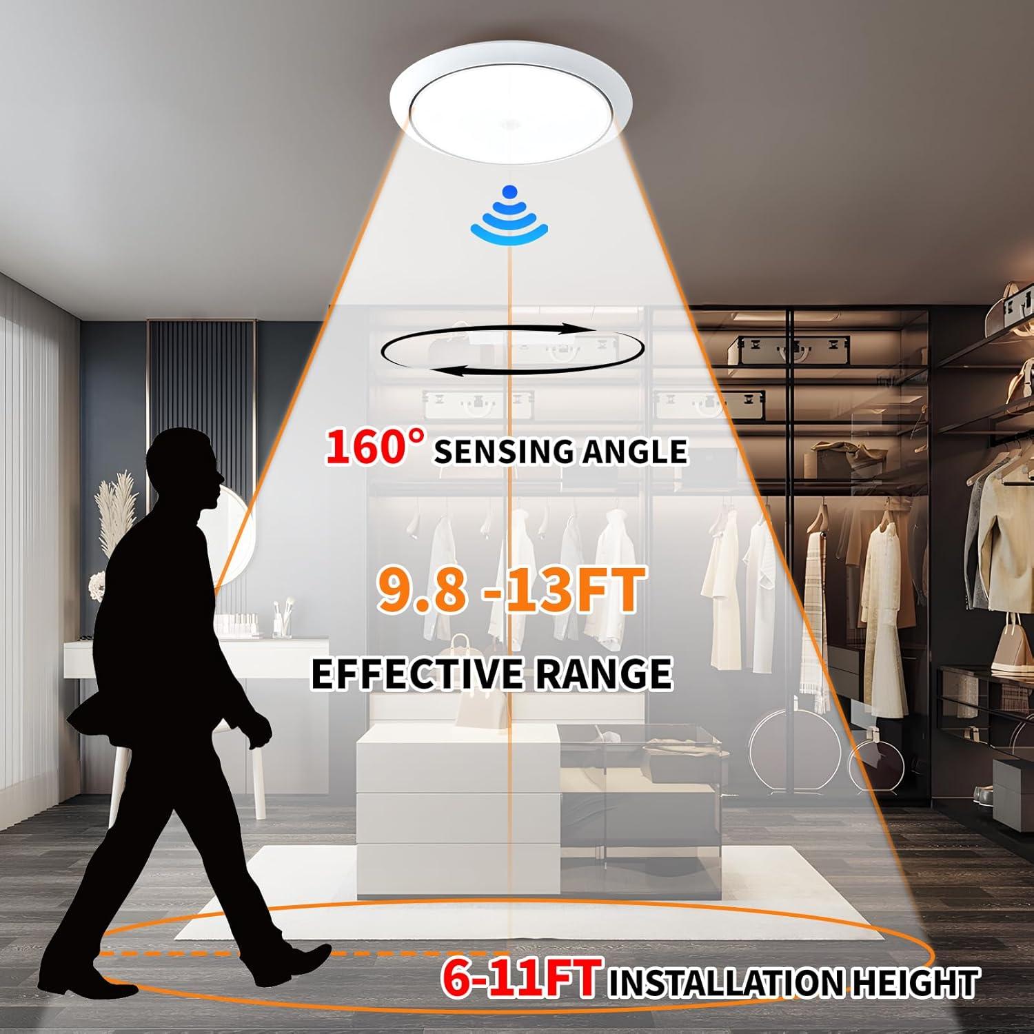 Luz de Techo LED HENTAG 12W con Sensor de Movimiento