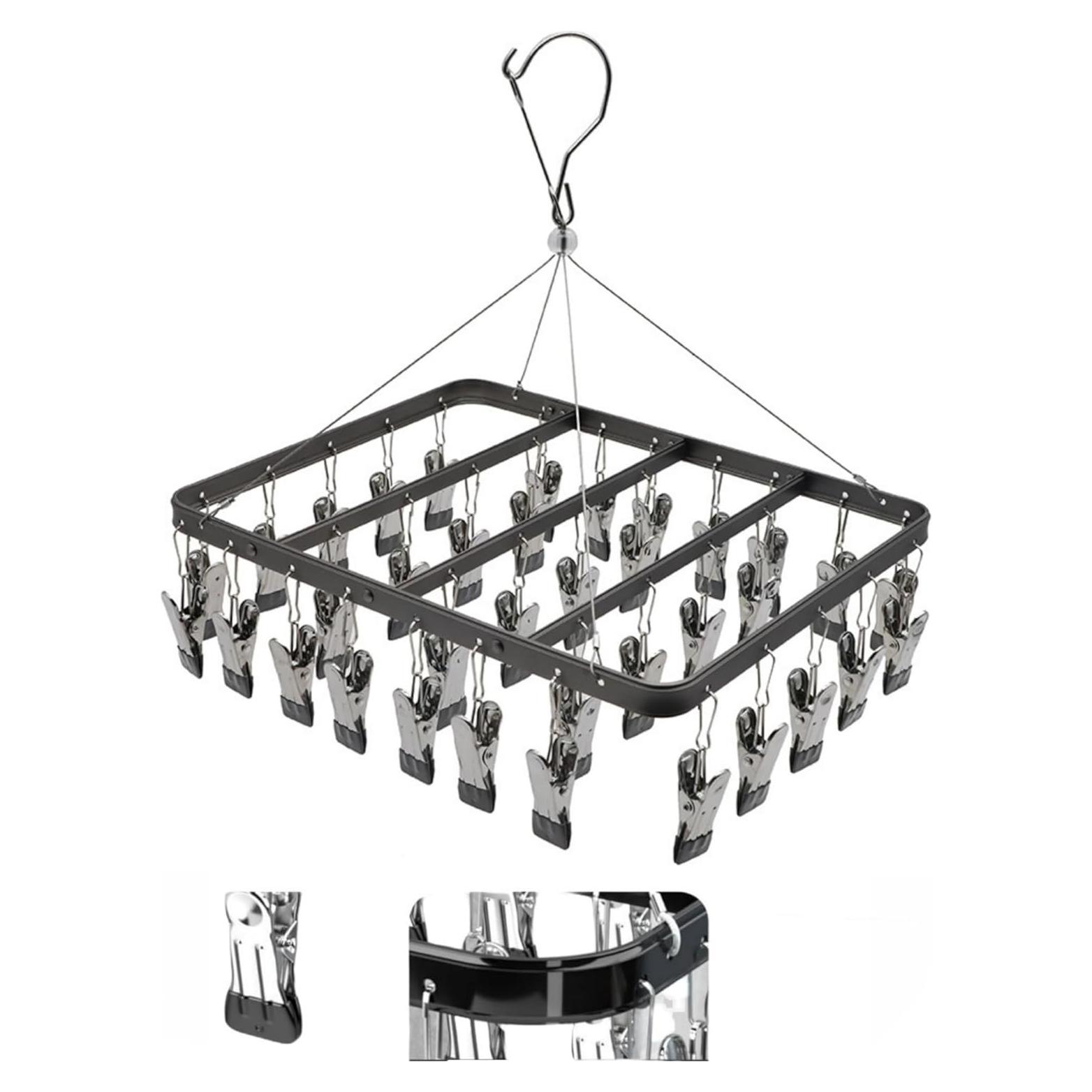 Percha de Secado de Ropa con 36 Clips Metálicos TRRCYLP