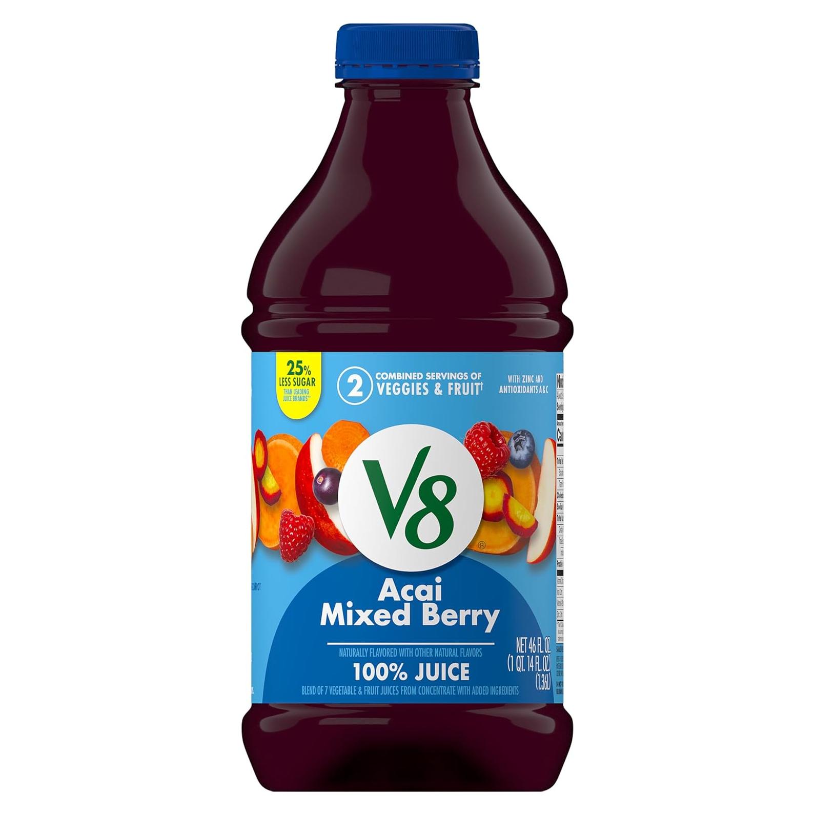 Jugo de Frutas y Verduras 100% V8 Acai Mezcla de Bayas 1.36kg