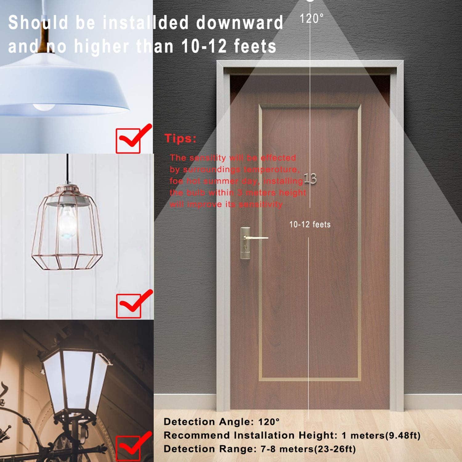 Bombillas LED de Sensor de Movimiento MikeWin 13W E26 1100lm