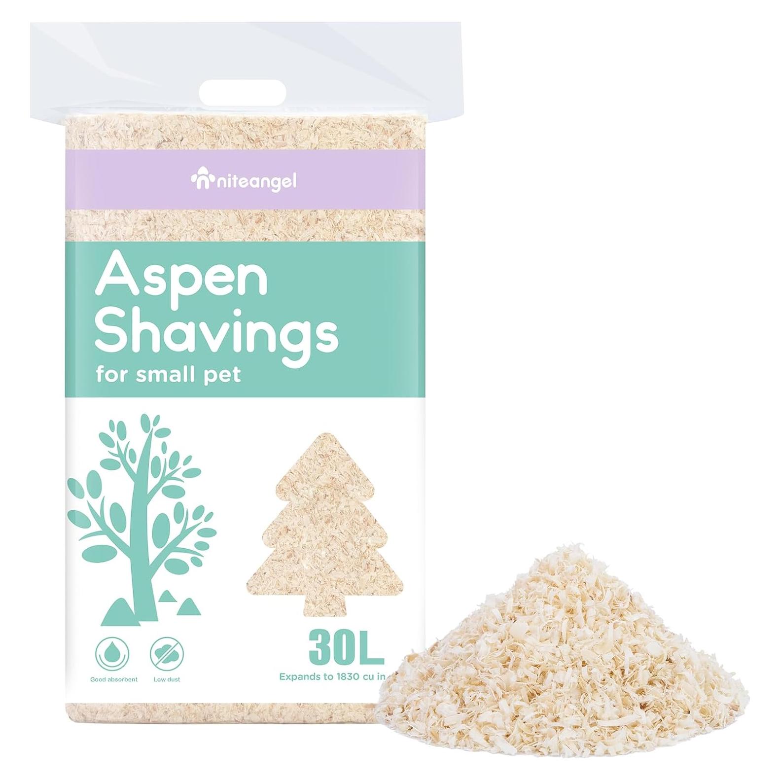 Aserrín de Álamo Niteangel 30L para Hámster y Mascotas Pequeñas