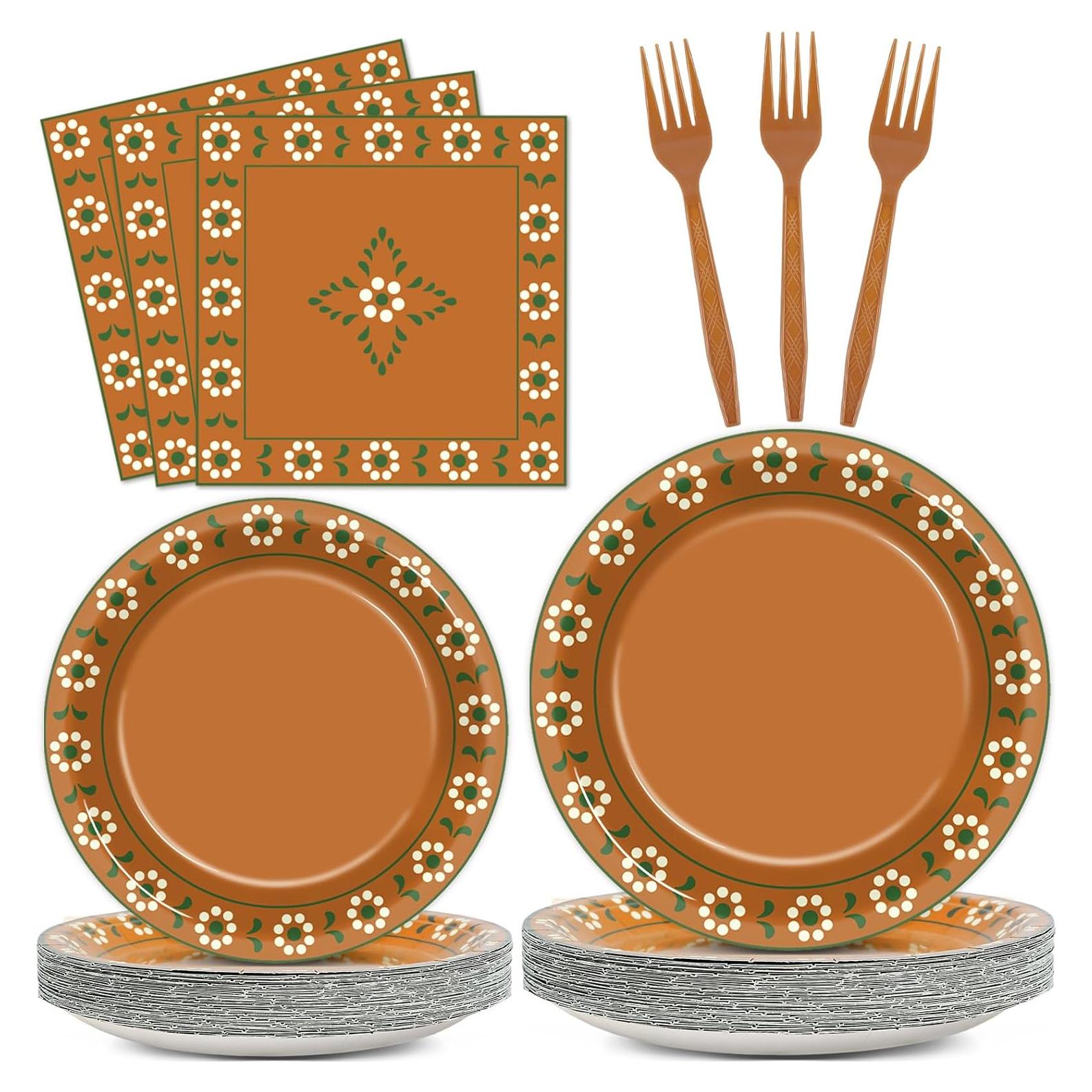 Juego de Vajilla Mexicana 96 Piezas CHUNNIN para 24 Invitados