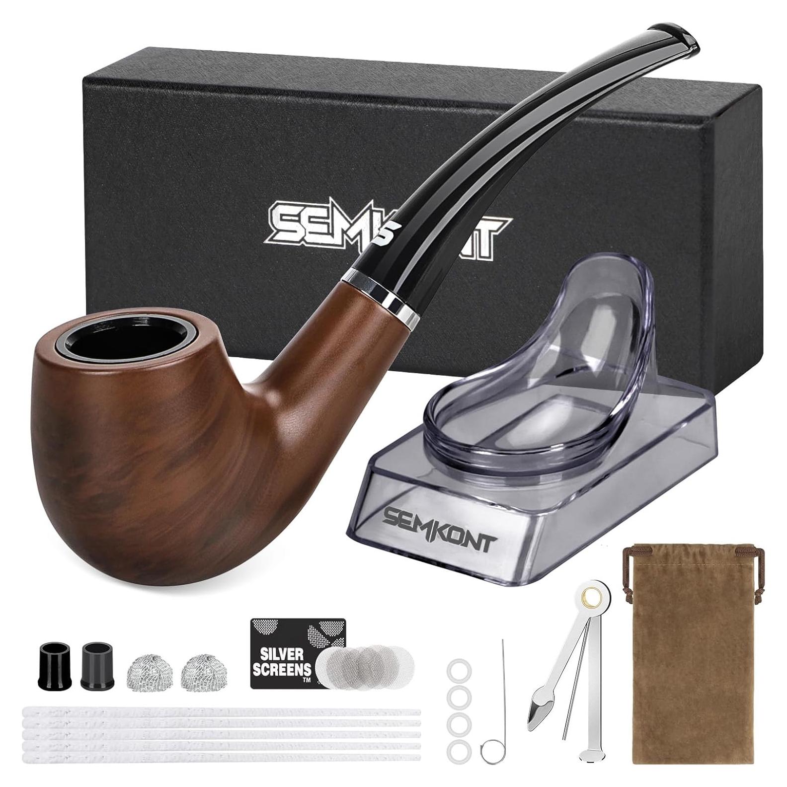 Juego de Pipas de Tabaco SEMKONT con Accesorios y Soporte