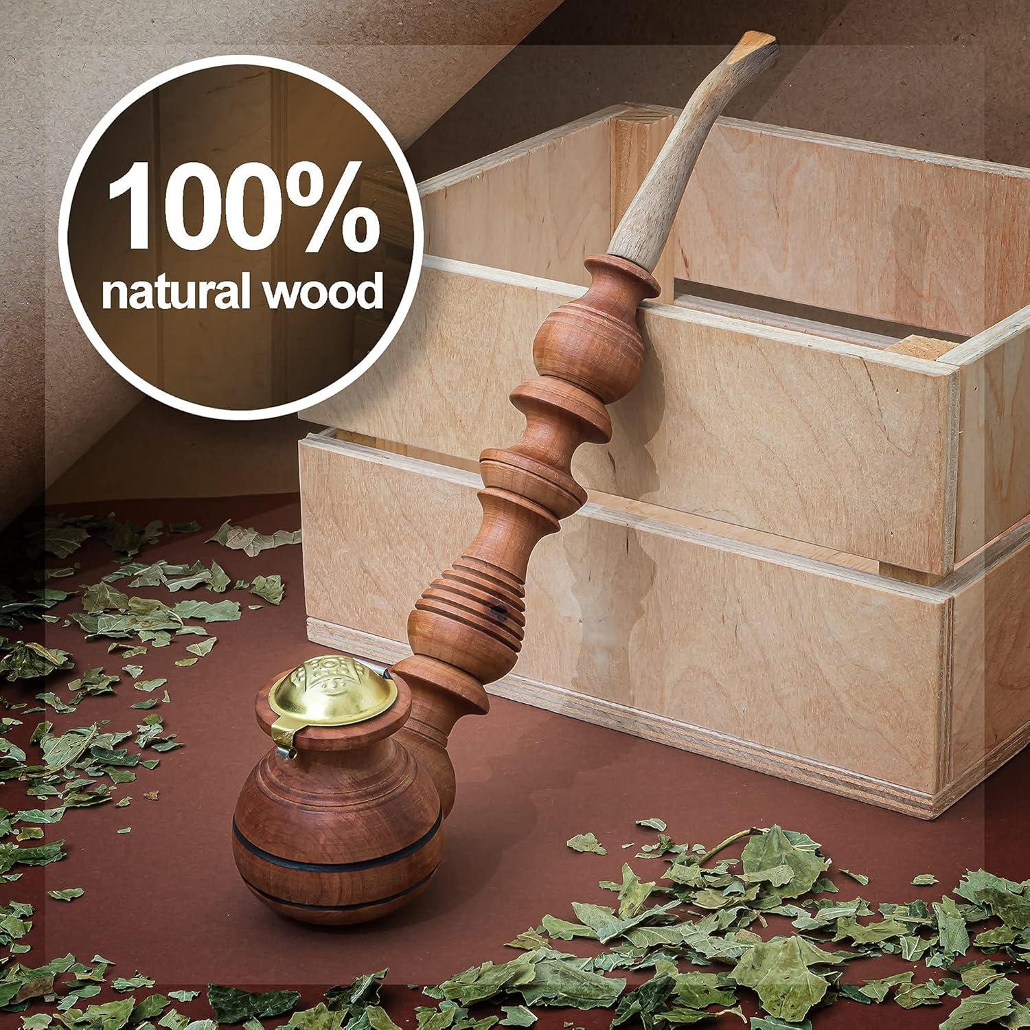 Pipa de tabaco de madera natural Land of Wood 26.5cm