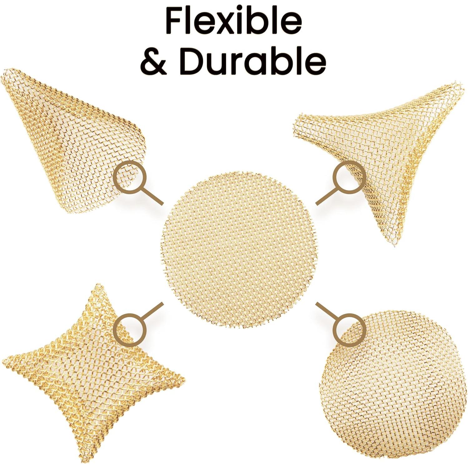 Pantallas de Tubo de Latón Gold Lion Gear 19 mm - Paquete de 50