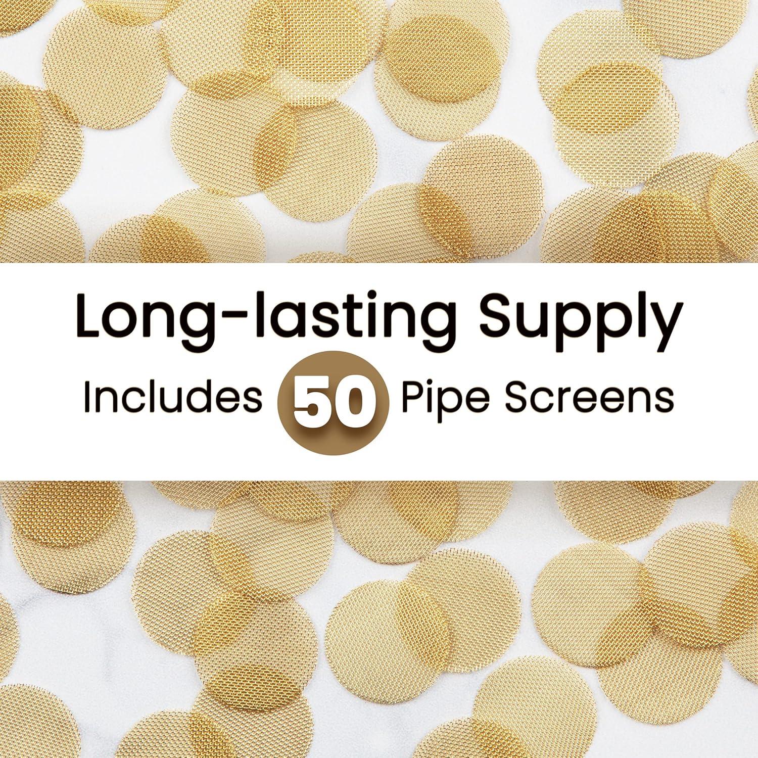 Pantallas de Tubo de Latón Gold Lion Gear 19 mm - Paquete de 50