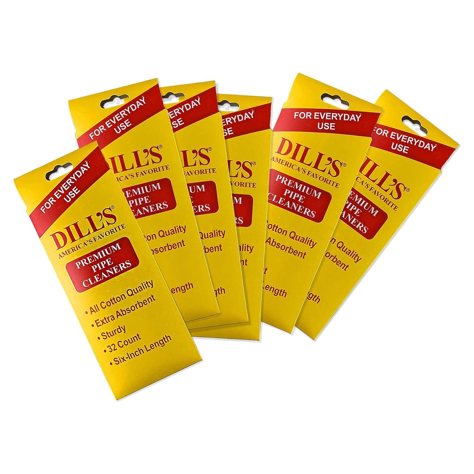 Limpiadores de Pipas de Tabaco Dill - Algodón 15 cm (Paquete de 6)