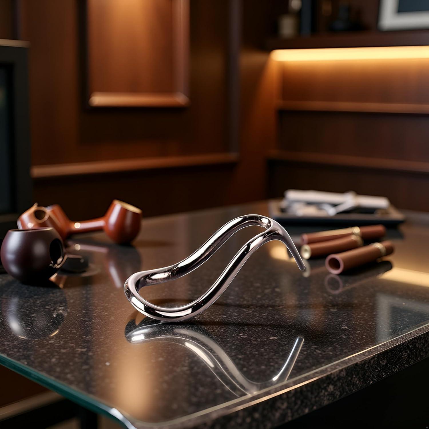 Soporte para Pipa de Tabaco Cauaoa Acero Inoxidable Negro