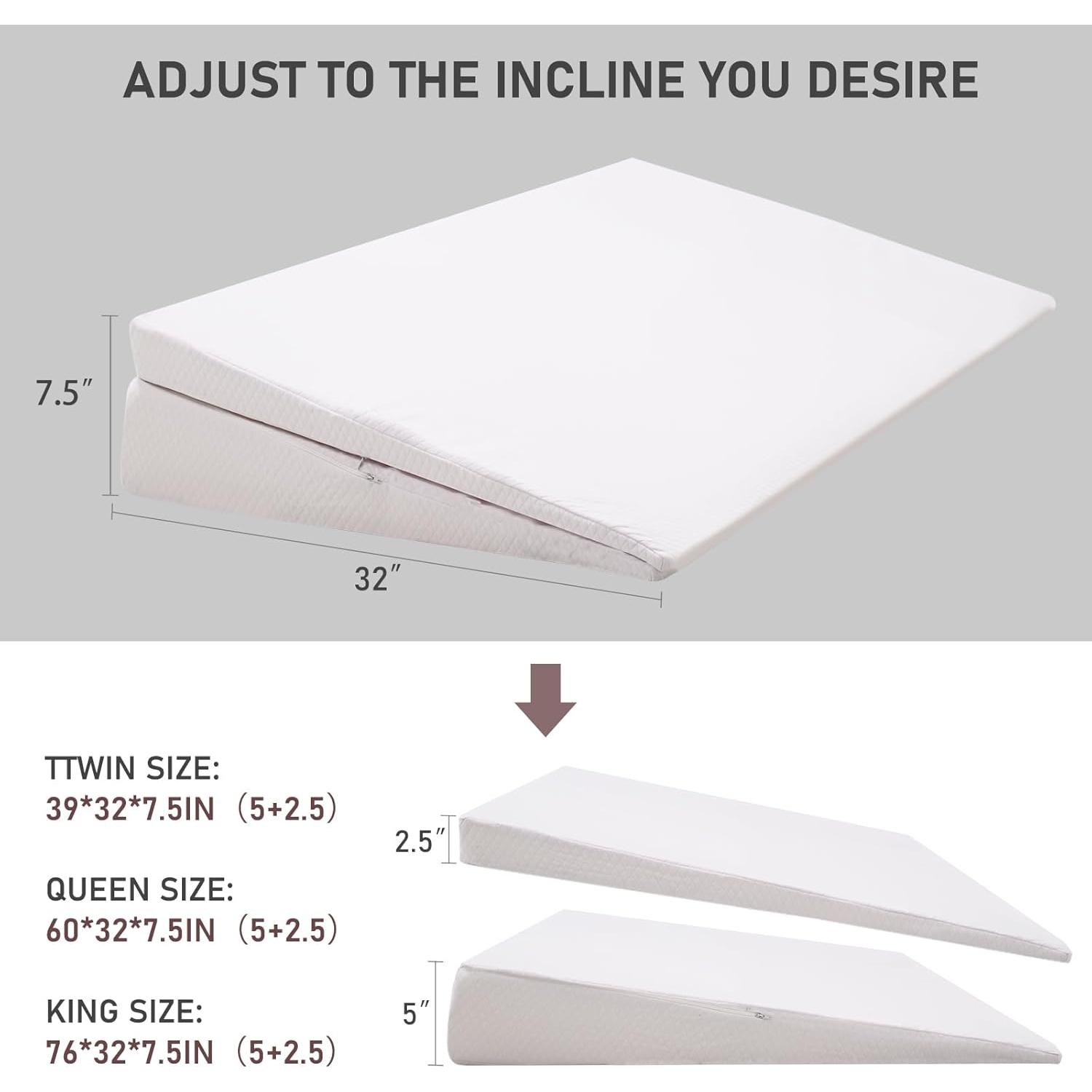 Cojín en Cuña Ajustable DoCred 19 cm para Dormir y Reflujo