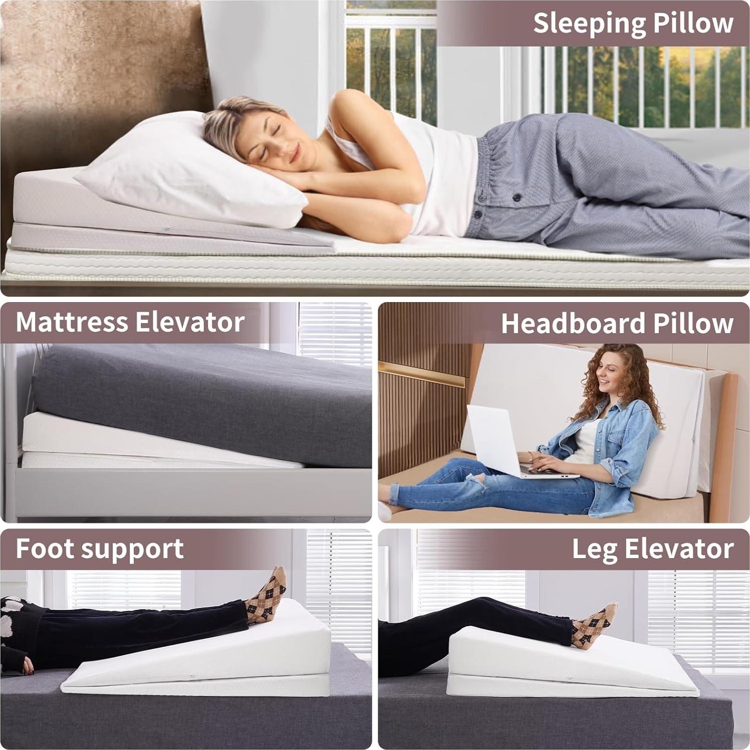 Cojín en Cuña Ajustable DoCred 19 cm para Dormir y Reflujo