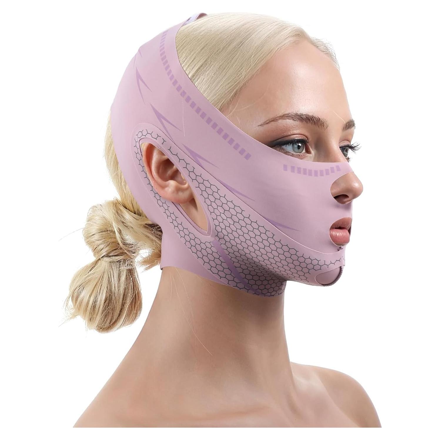 Correa Facial Ajustable Hpmjz Máscara Levantamiento V Reutilizable