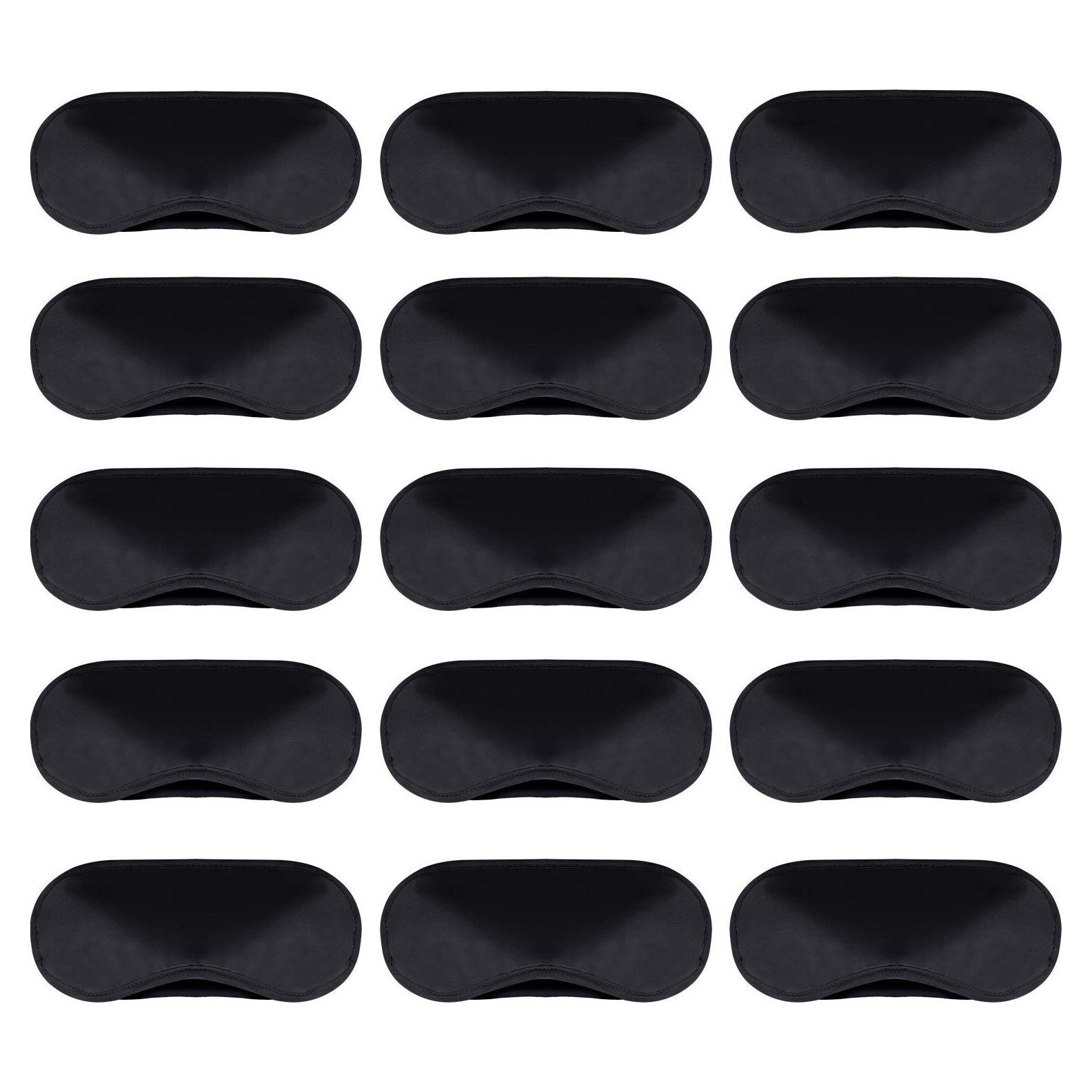 Mudder 12 Máscaras de Sueño Antifaz Negro con Almohadilla Nasal