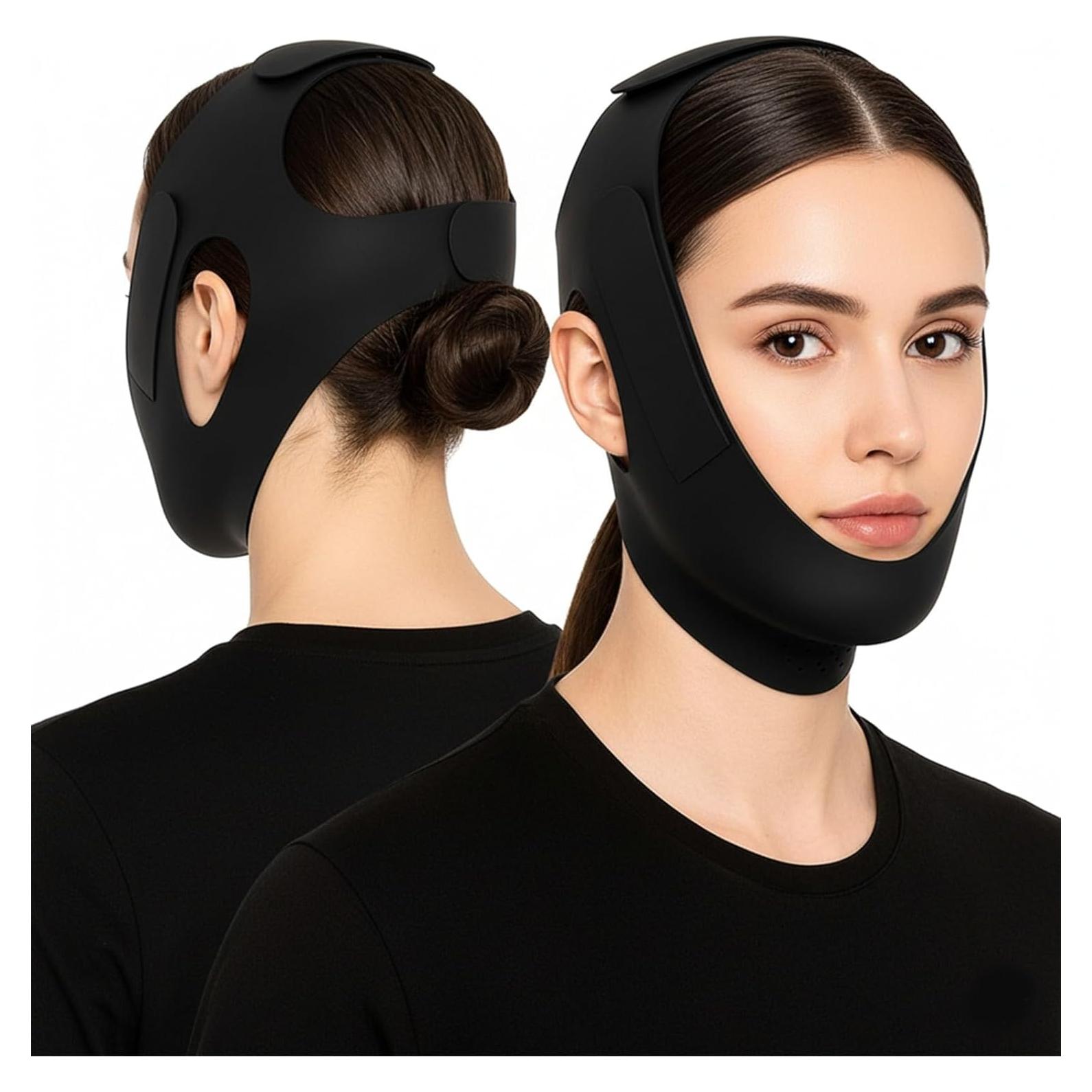 Correa de Barbilla Antironquidos CPAP - Negro Ajustable