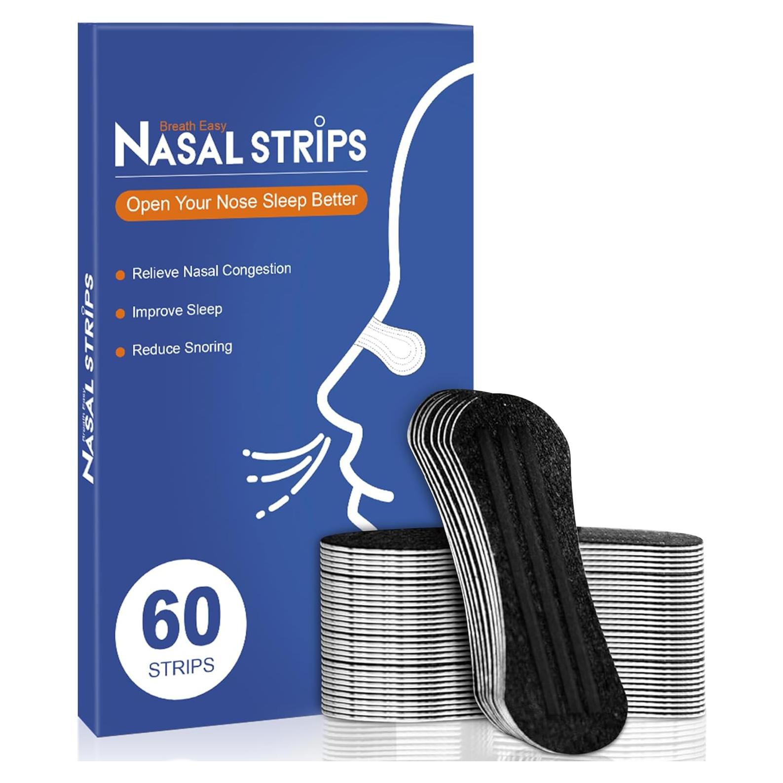 Tiras Nasales para Ronquidos ETTSNU 60 Unidades Hipoalergénicas