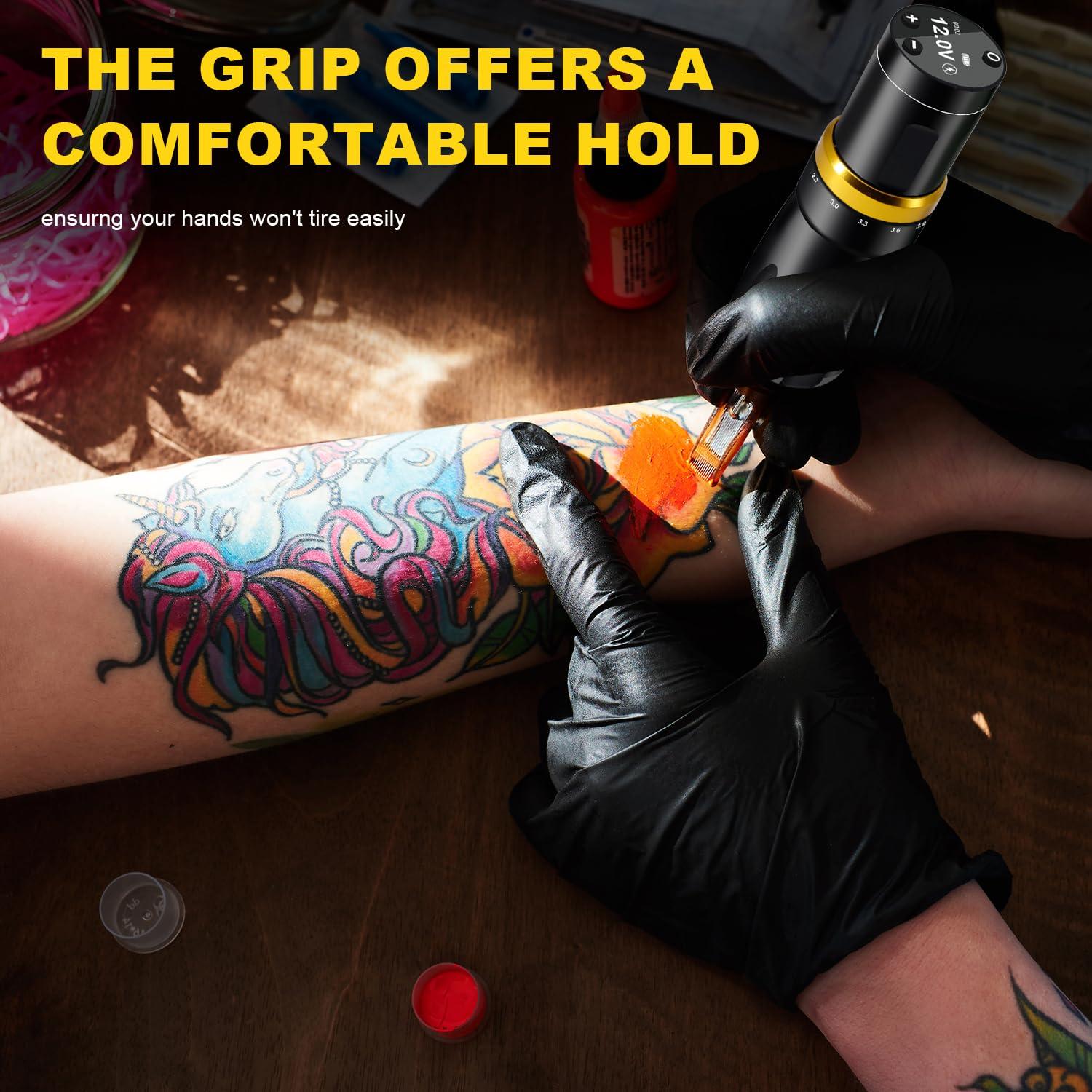 KVM Kit de Máquina de Tatuaje Inalámbrica 1500mAh 7 Longitudes