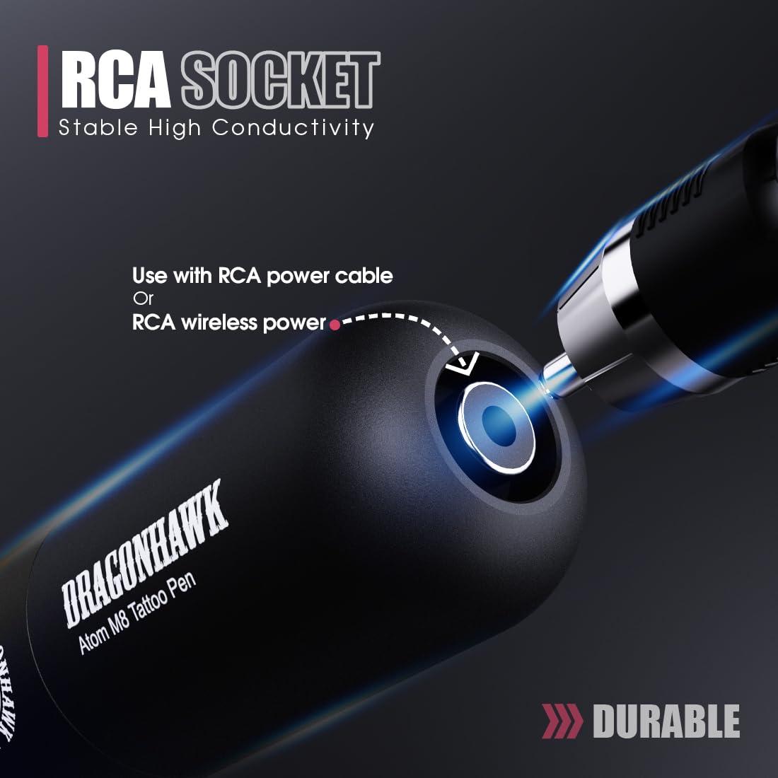 Kit de Tatuaje Inalámbrico Dragonhawk con 50 Agujas y Tinta