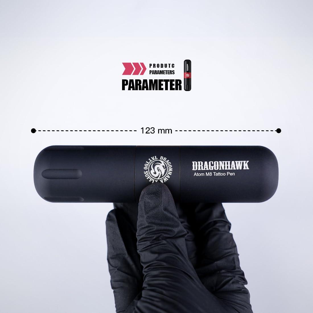 Kit de Tatuaje Inalámbrico Dragonhawk con 50 Agujas y Tinta