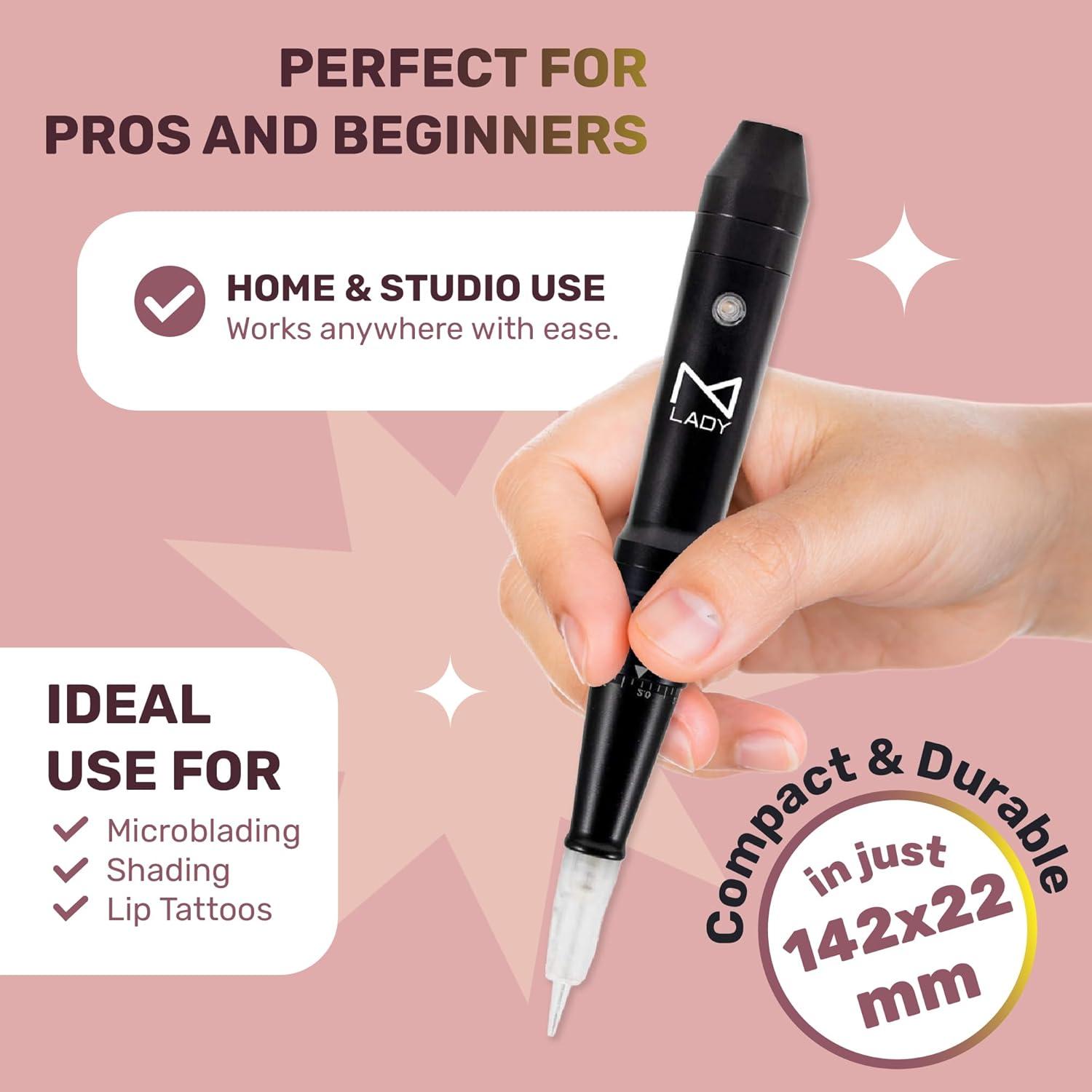 Máquina de Maquillaje Permanente Inalámbrica Mellie Rosa