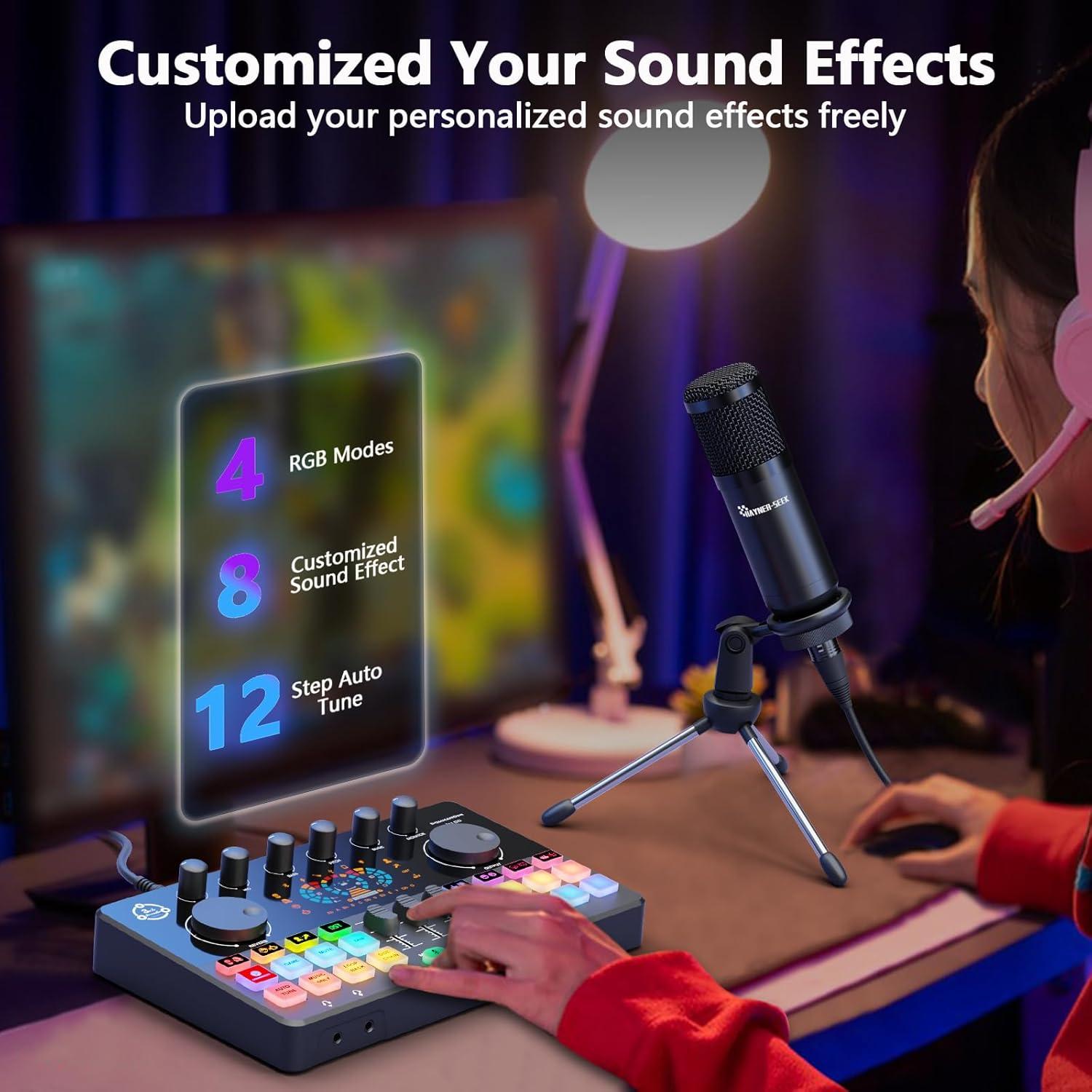 Paquete de Podcast COMMANDER M100 - Interfaz y Micrófono 3.5mm