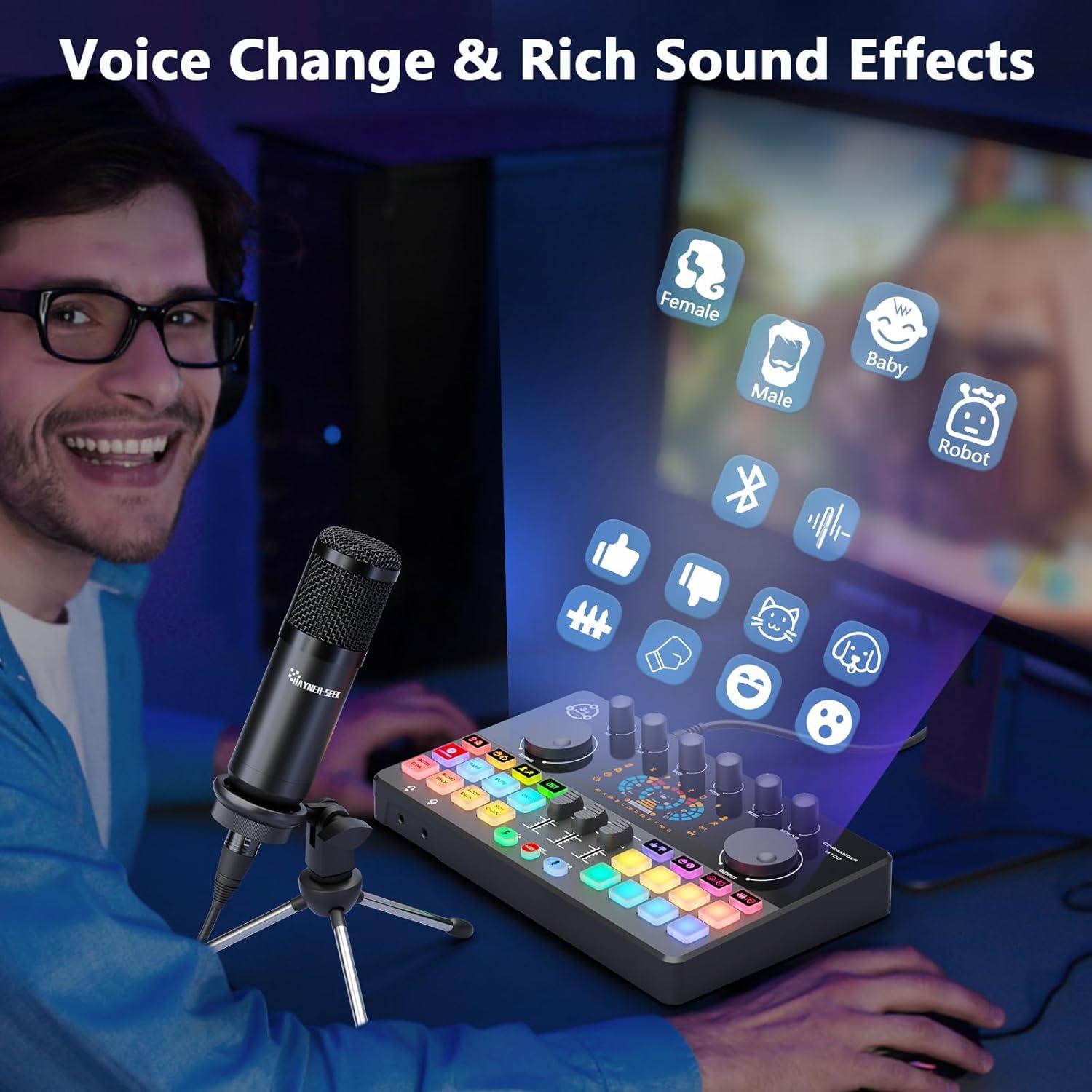 Paquete de Podcast COMMANDER M100 - Interfaz y Micrófono 3.5mm