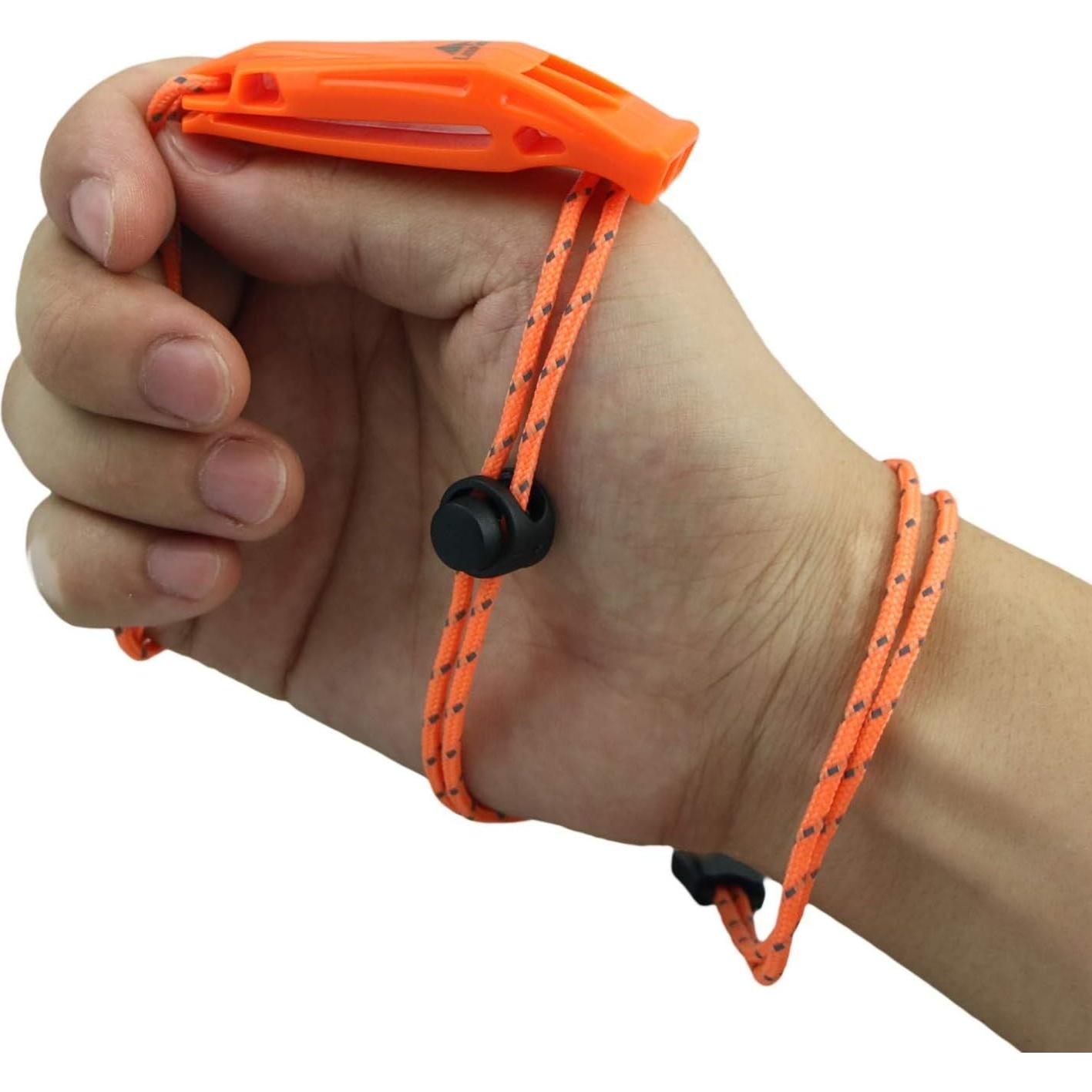 Silbato de Emergencia LuxoGear Naranja con Cordón Ajustable