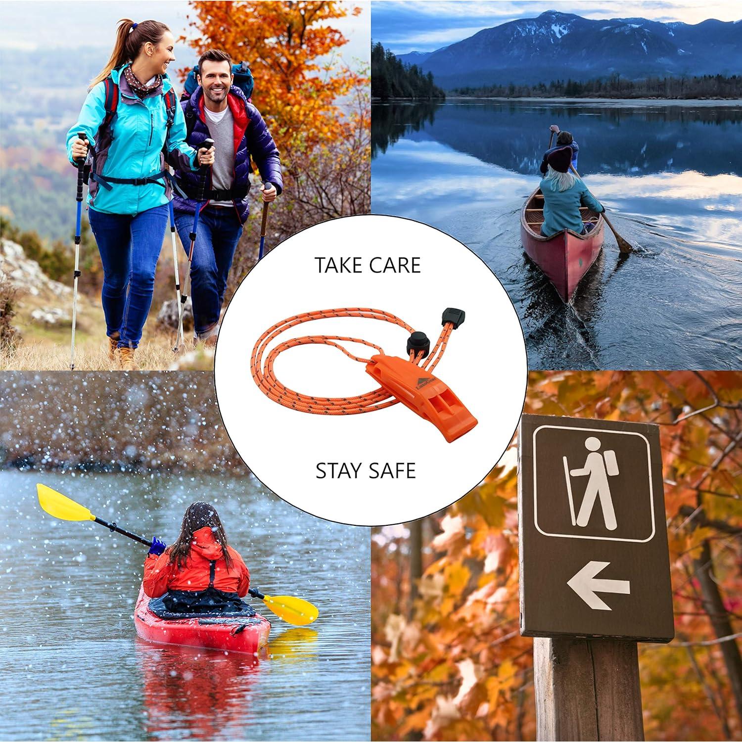 Silbato de Emergencia LuxoGear Naranja con Cordón Ajustable