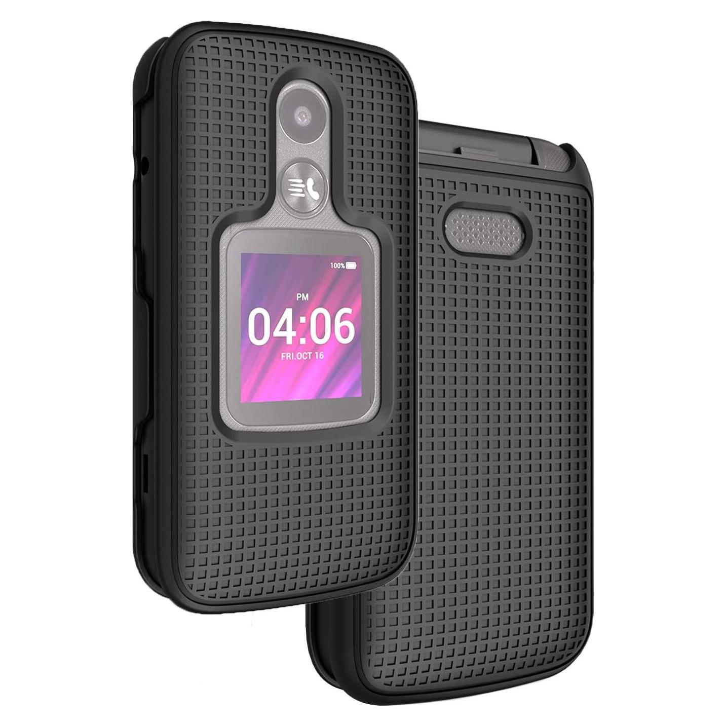 Funda Nakedcellphone para Alcatel MyFlip 2 - Protección Dura Negra