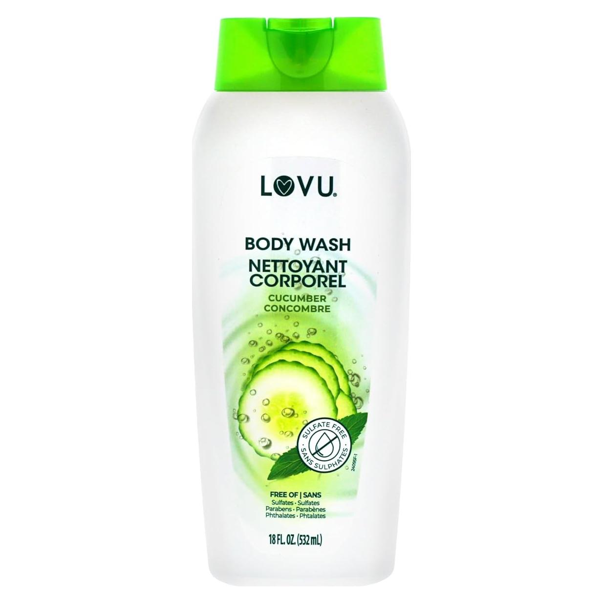Gel de Ducha LOVU Pepino 550g - Libre de Sulfatos y Parabenos