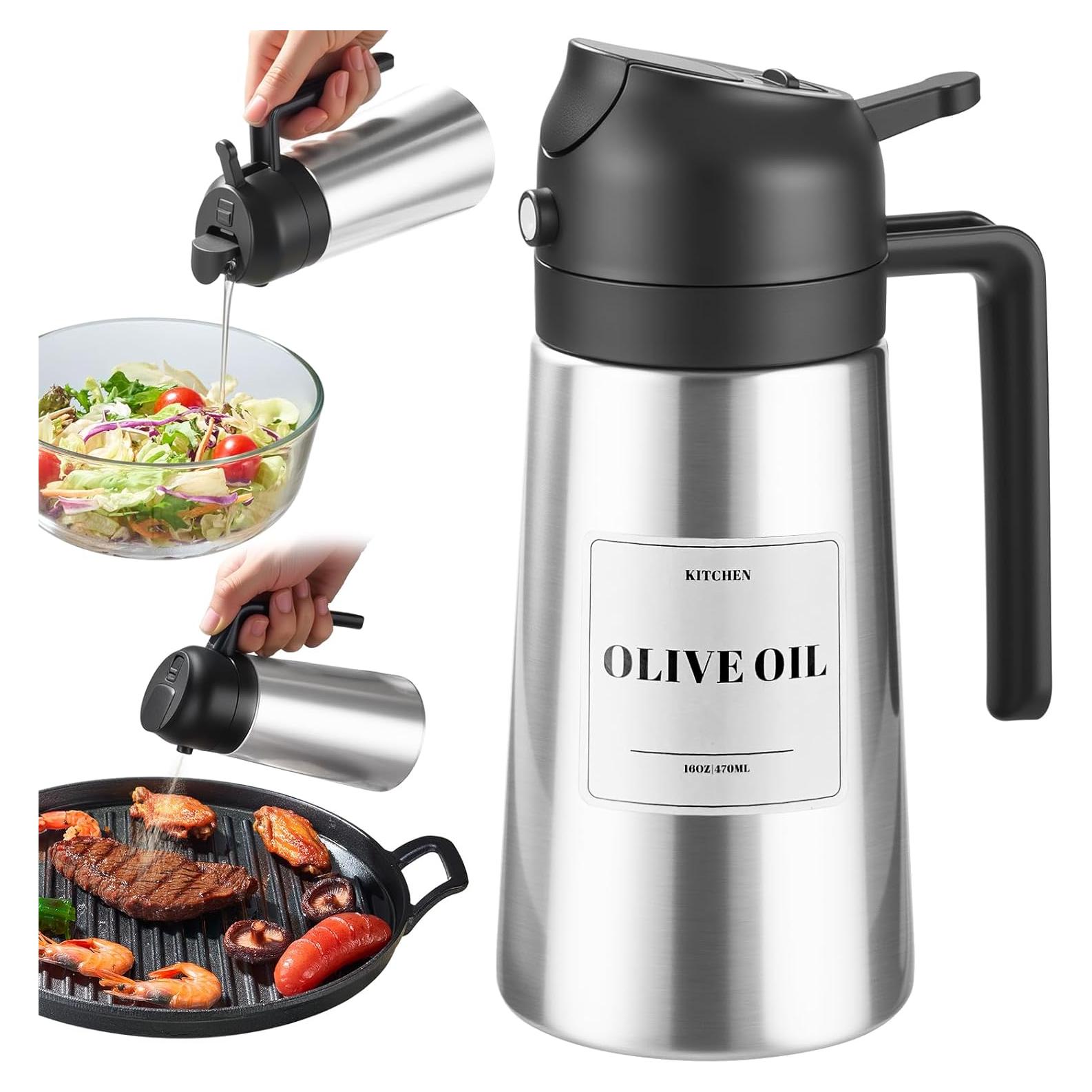 Botella dispensadora de aceite PARACITY 16 oz acero inoxidable