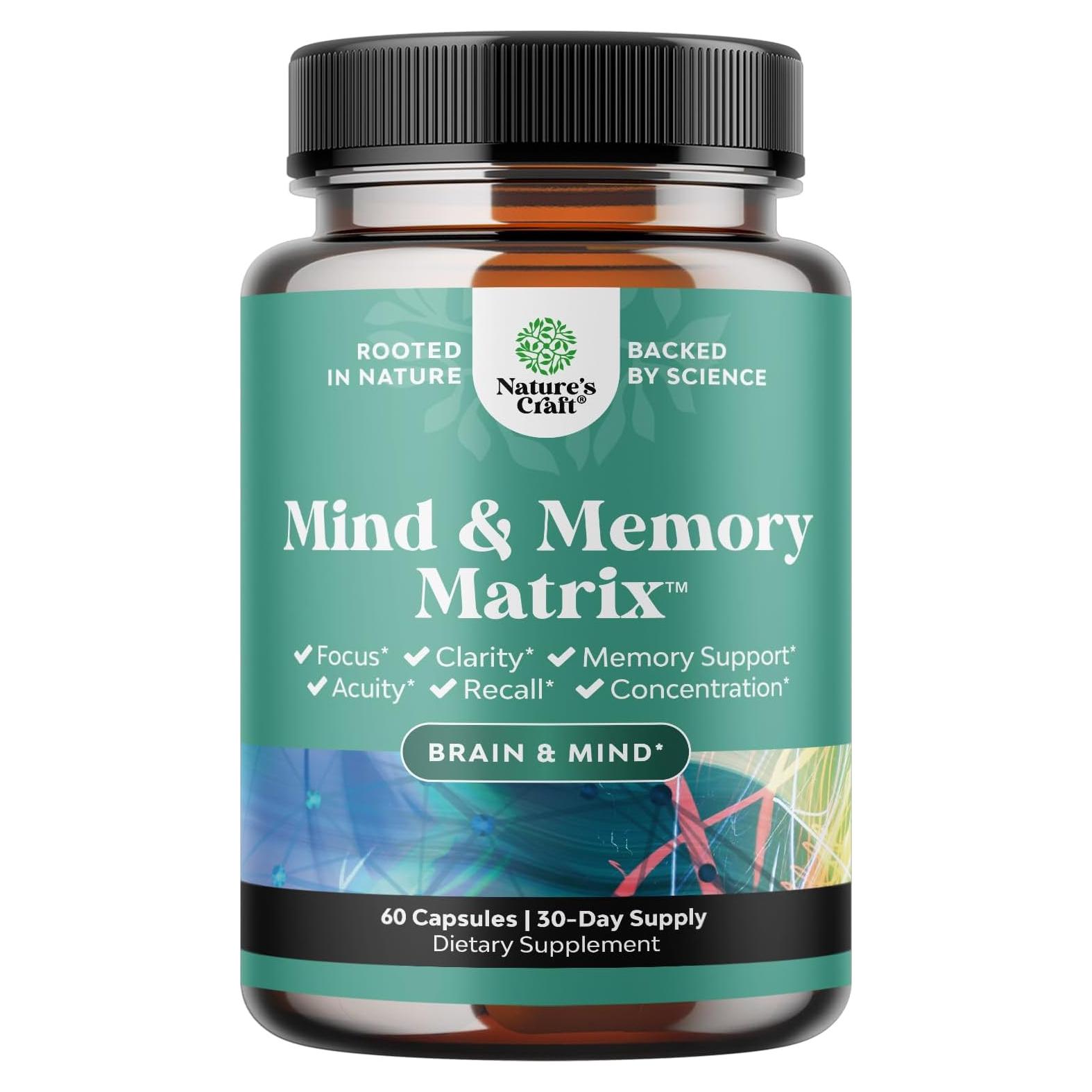 Suplemento Nootrópico Bio Sense para Memoria y Enfoque 60 Cápsulas