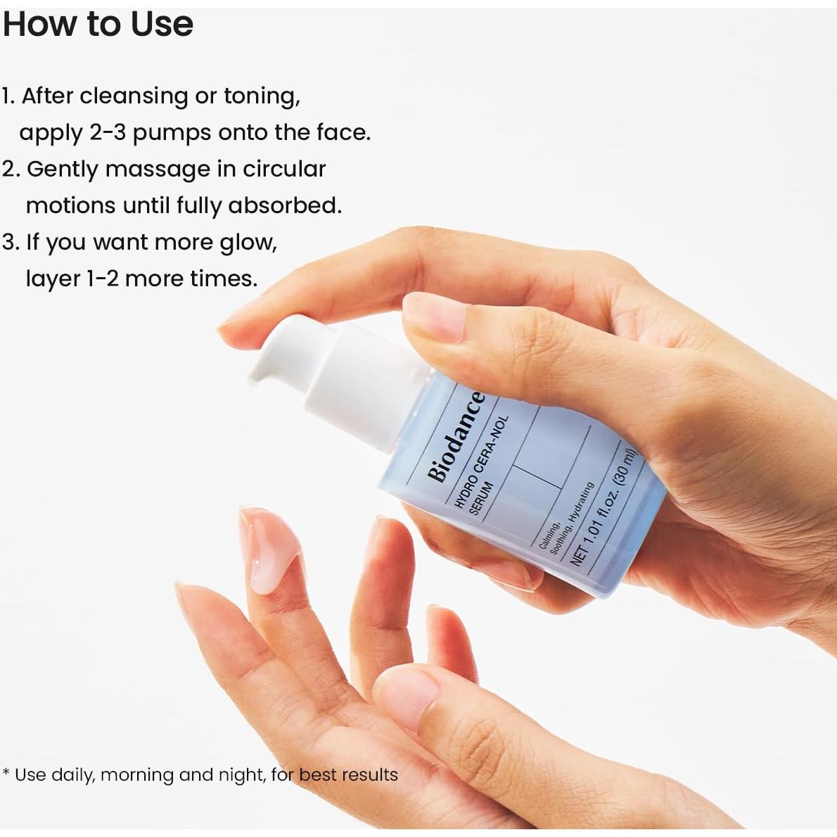 Suero Hidratante Biodance Hydro Cera-Nol 30 ml Piel Sensible