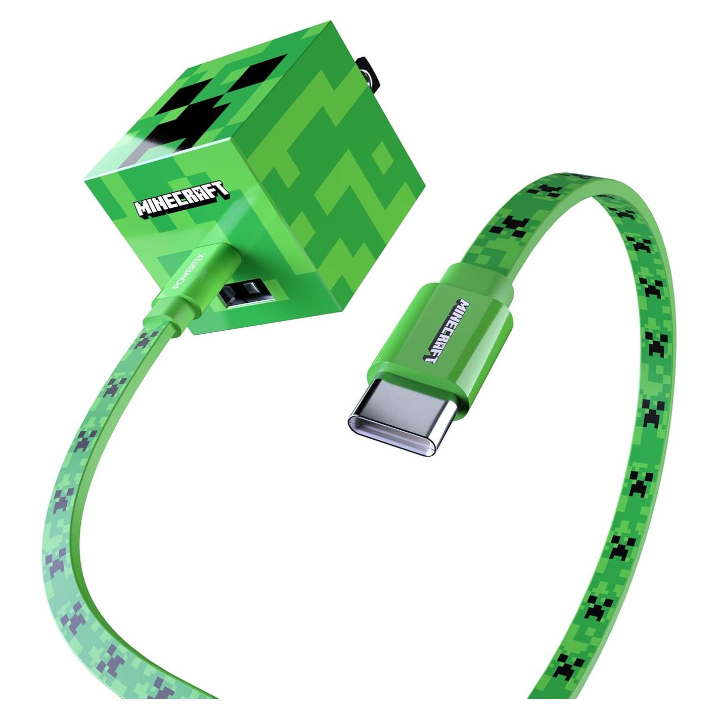 Cargador USB-C Liquipel Powertek Minecraft Creeper 1.83m