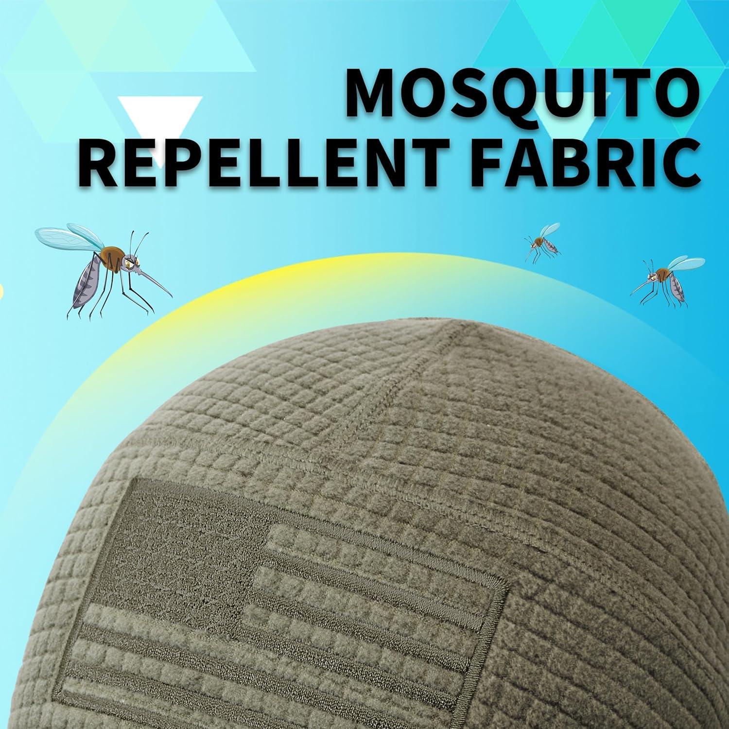 Gorro Táctico de Forro Polar Grid con Bandera Americana - Oliva Militar