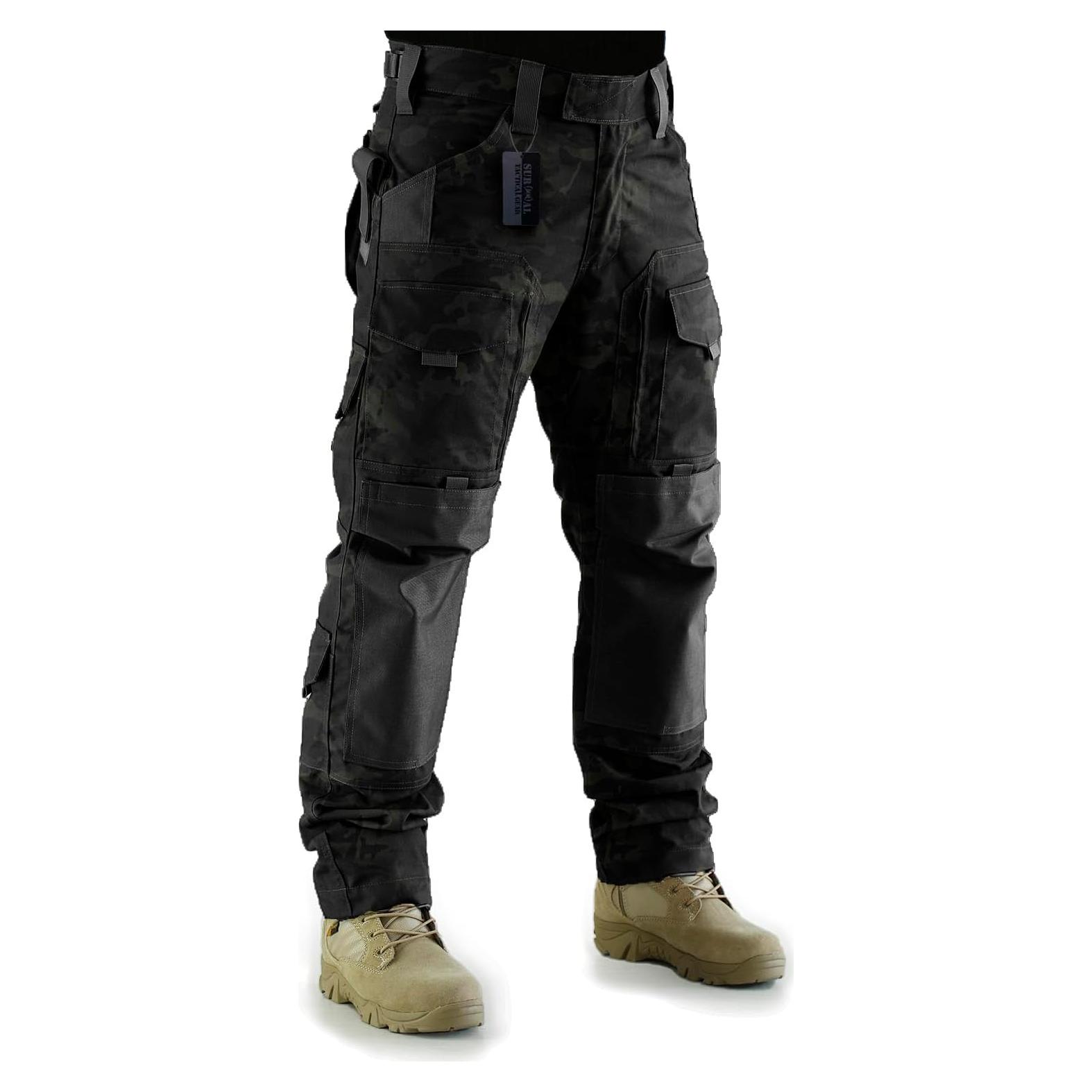 Pantalones Tácticos ZAPT Ripstop Camuflaje Negro XL