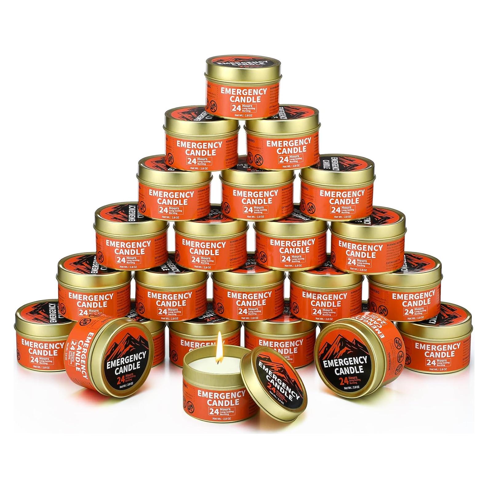 Velas de Emergencia Chuarry 24 Pcs 24 Horas Naranja