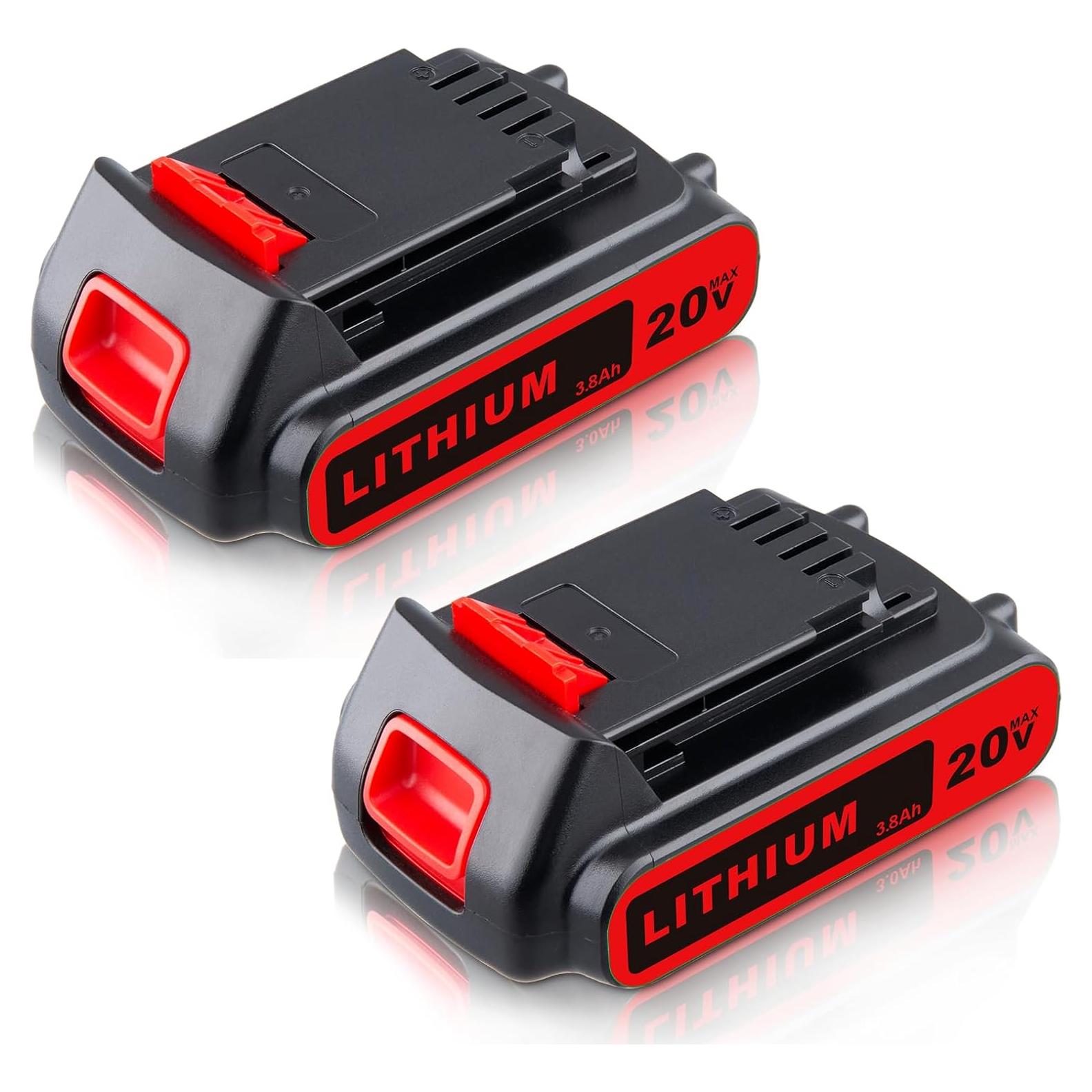 Batería de Reemplazo 20V 3.8Ah Black & Decker LBXR20 (2 Pzs)
