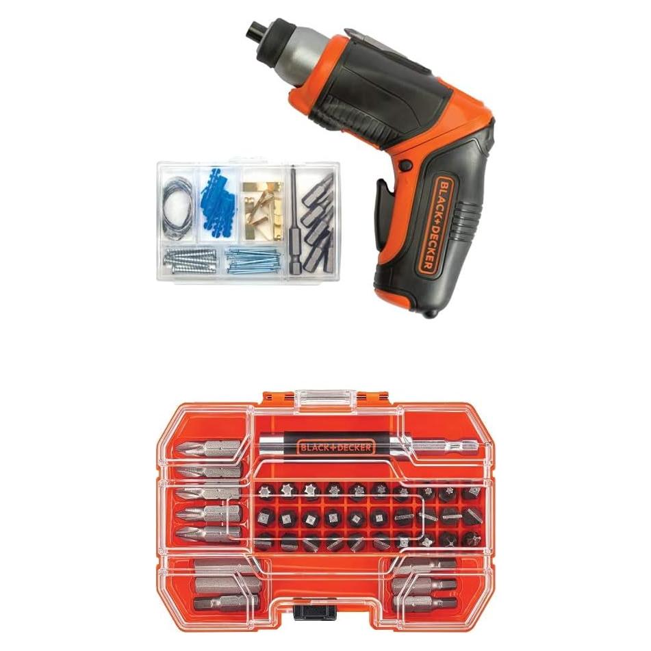 Destornillador Inalámbrico 4V MAX BLACK+DECKER con 42 Puntas