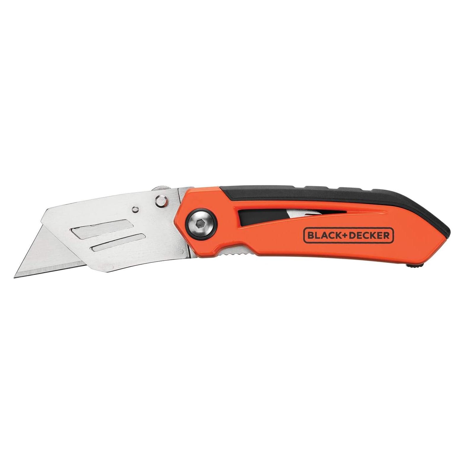 Cuchillo Utility Plegable BLACK+DECKER BDHT10002 con 3 Cuchillas