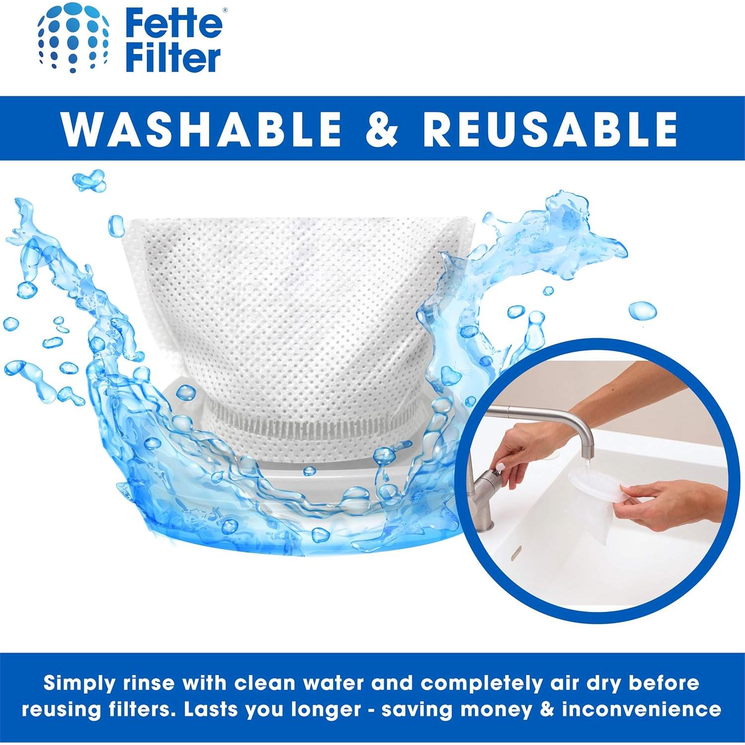 Filtros de Reemplazo Fette Filter para Aspiradora Black and Decker HNVCF10 - Paquete de 3