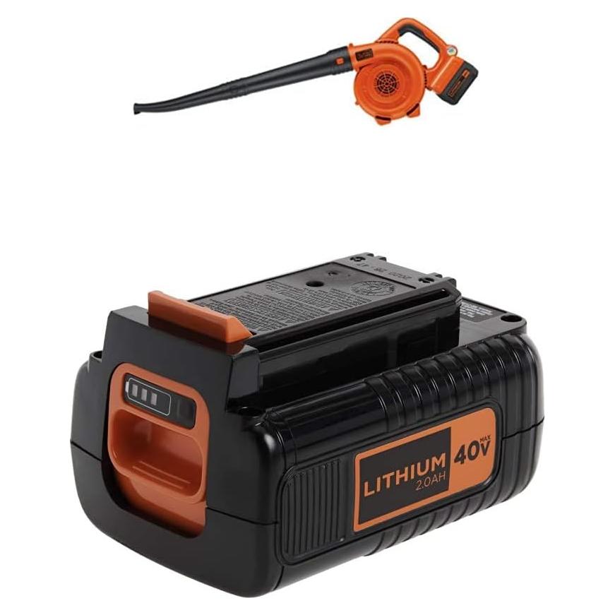 Soplador Inalámbrico BLACK+DECKER 40V MAX con Batería 2.0Ah
