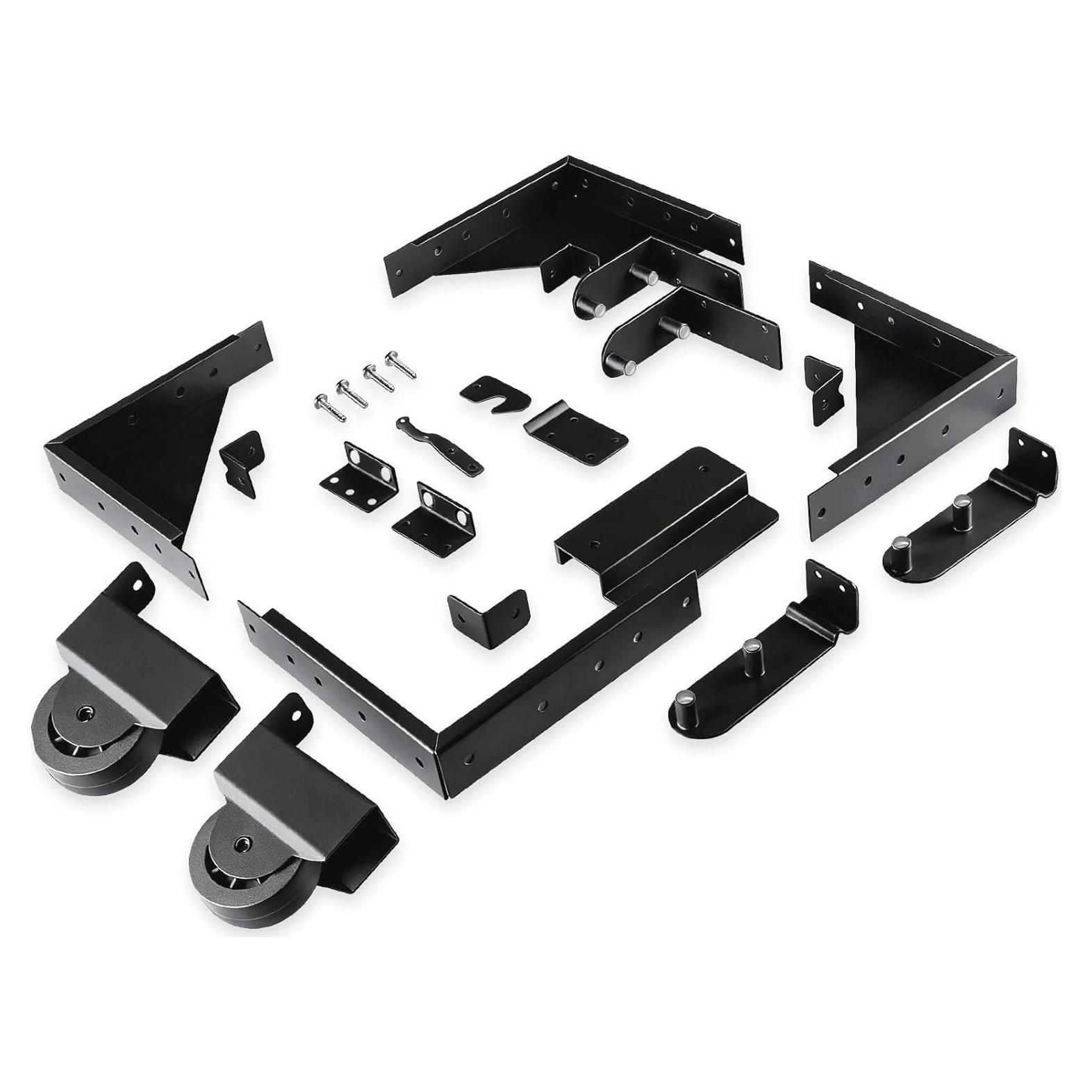 Kit de Hardware para Puerta Deslizante Hoeine - Acero Negro